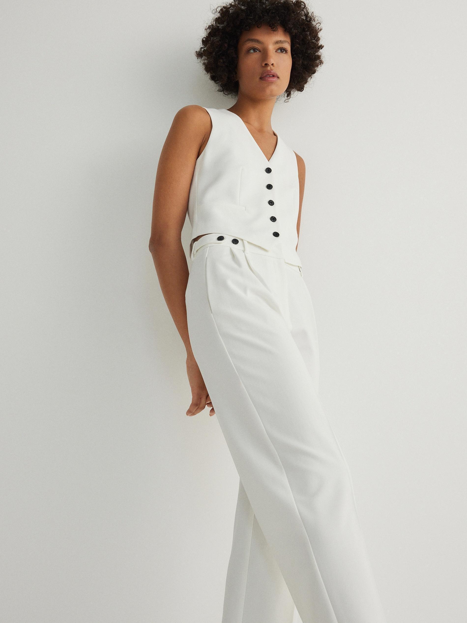 White Cigarette Trousers, , large image number 2