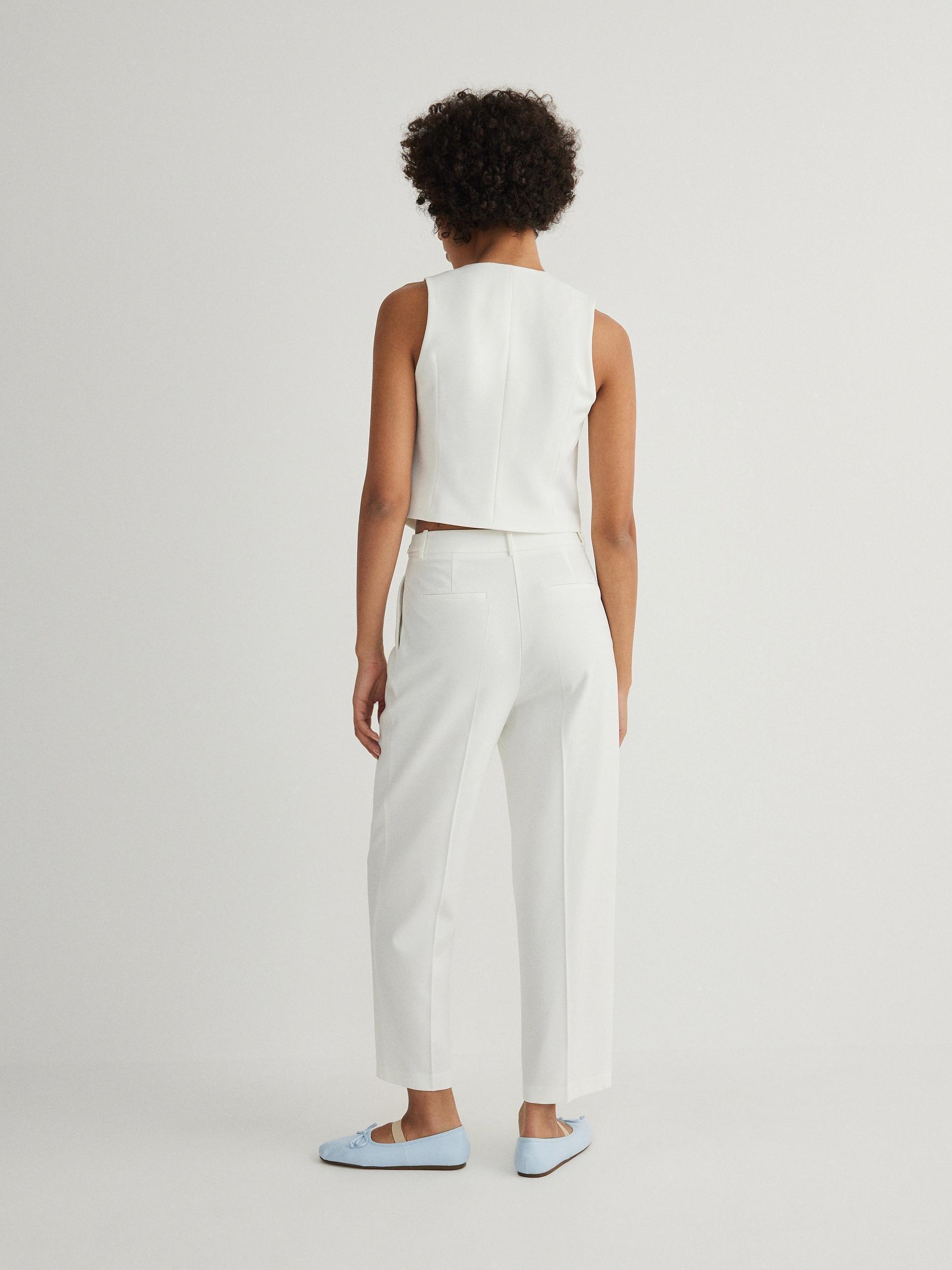 White Cigarette Trousers, , large image number 3