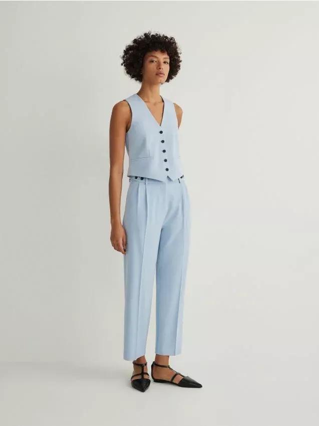 Blue Cigarette Trousers, , large image number 0