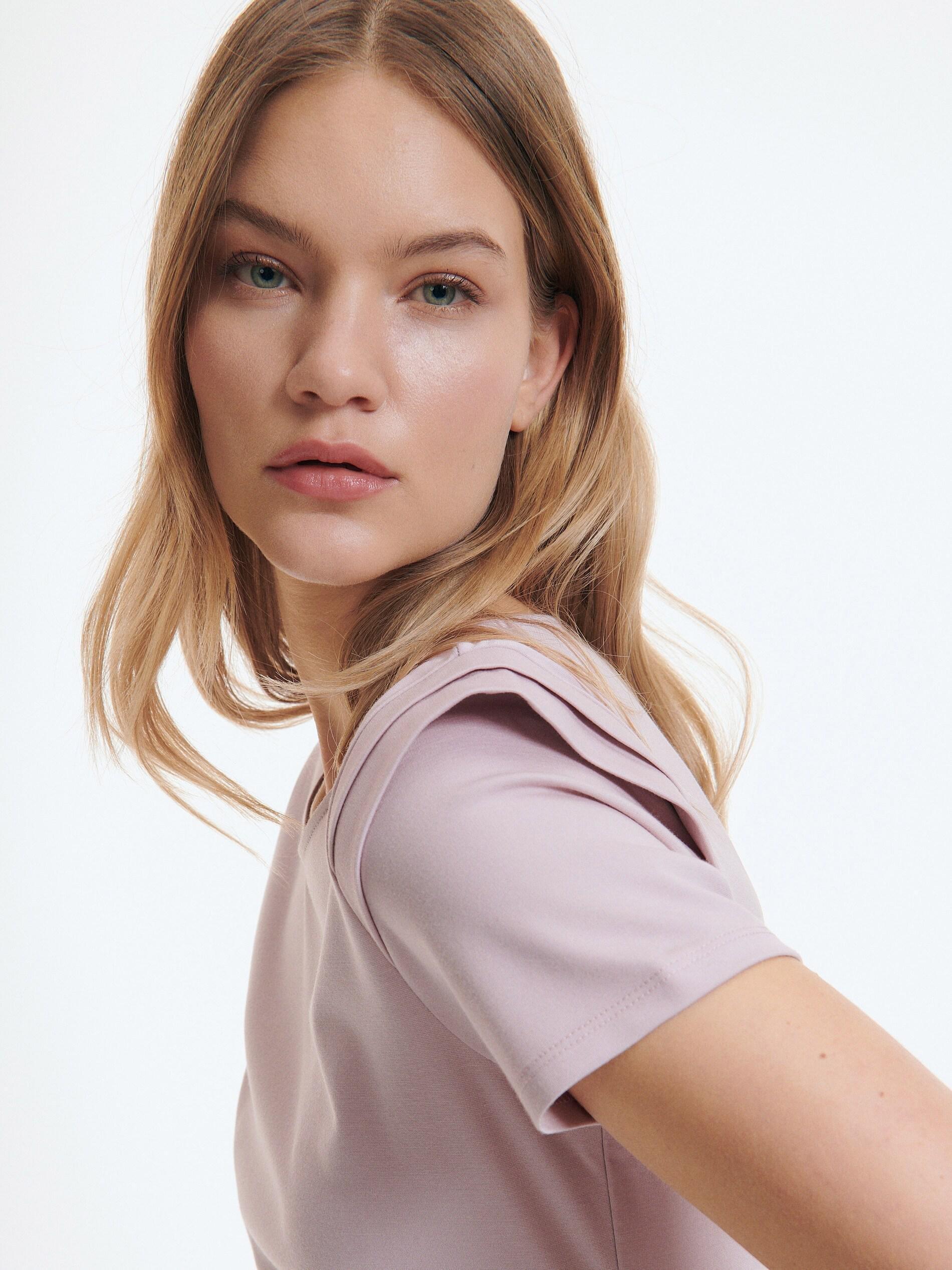 Pastel Pink Slim Fit Blouse , , large image number 1