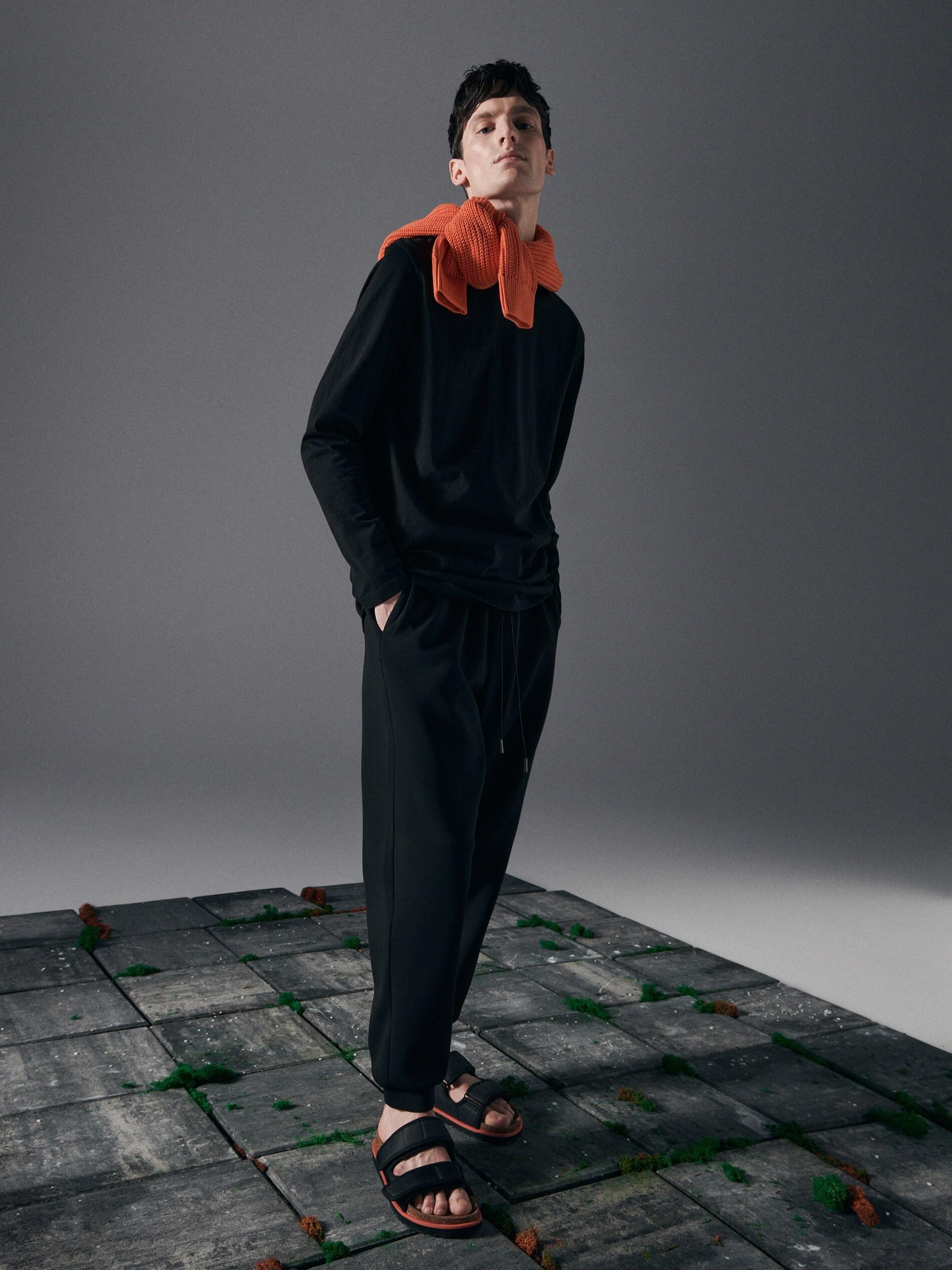 Black Sweatshirt With Embroidery Detail, , large image number 1