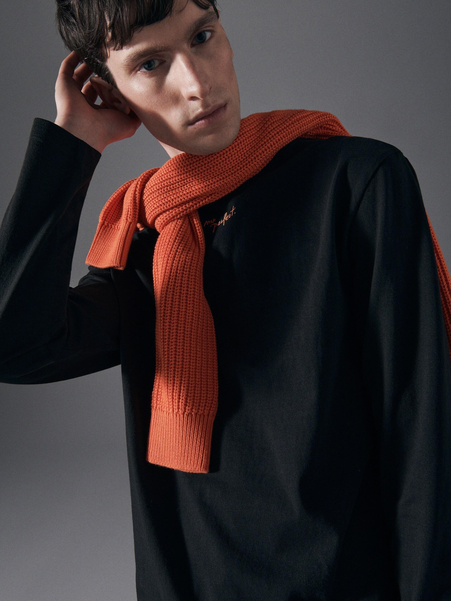 Black Sweatshirt With Embroidery Detail, , large image number 2