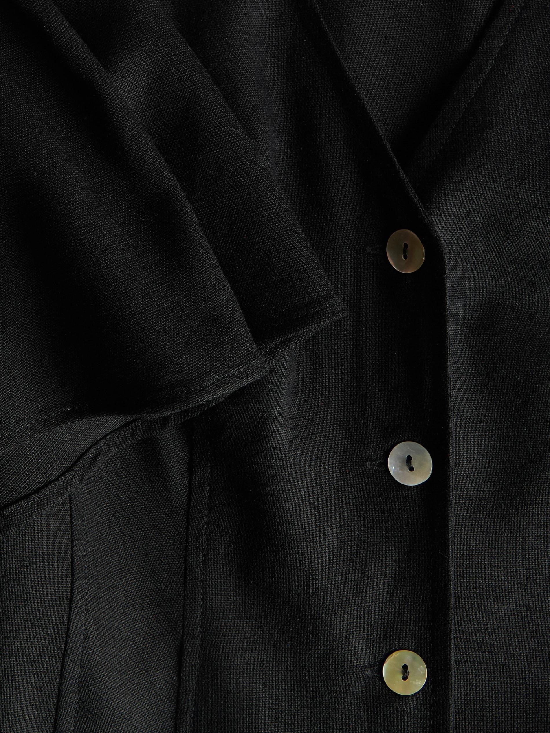 Black V-Neck Mini Dress, , large image number 6