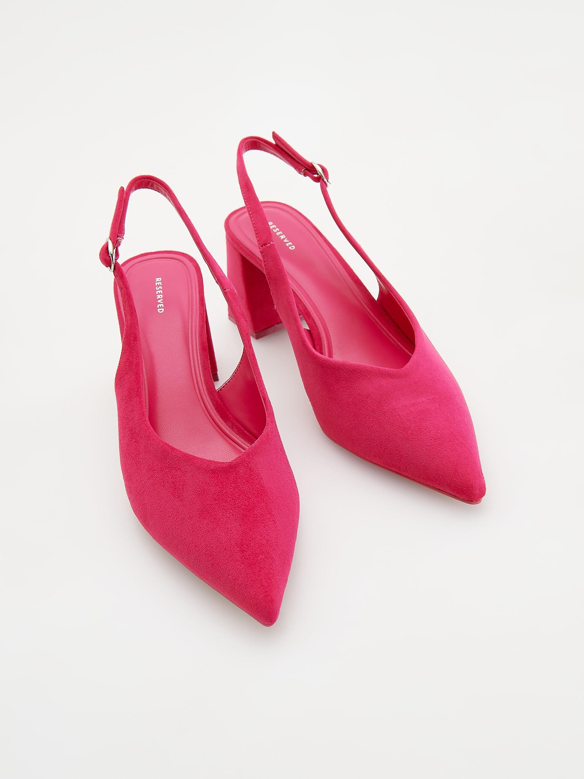 Fuchsia Pumps With Open Heel, , large image number 1