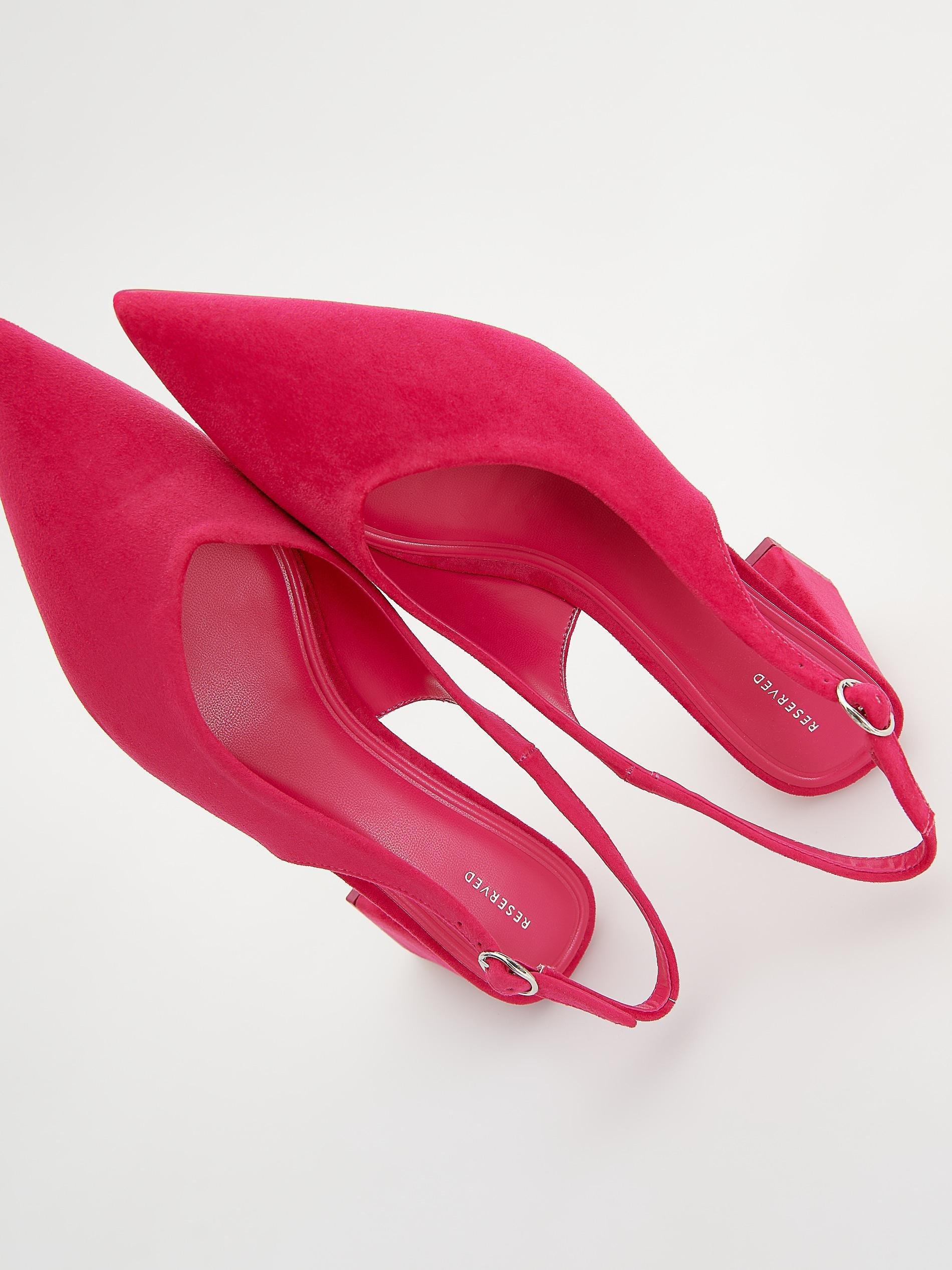 Fuchsia Pumps With Open Heel, , large image number 2