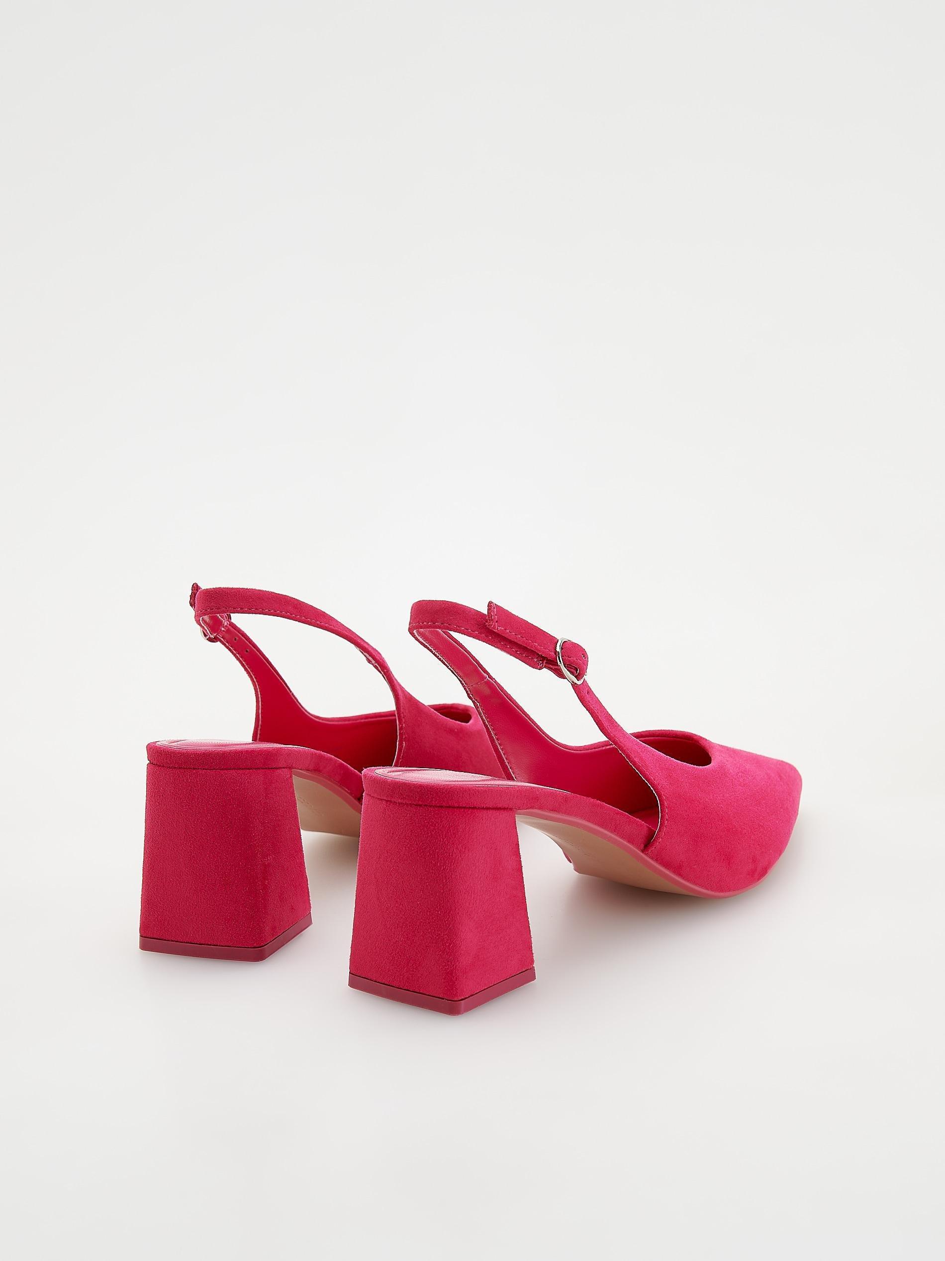 Fuchsia Pumps With Open Heel, , large image number 3
