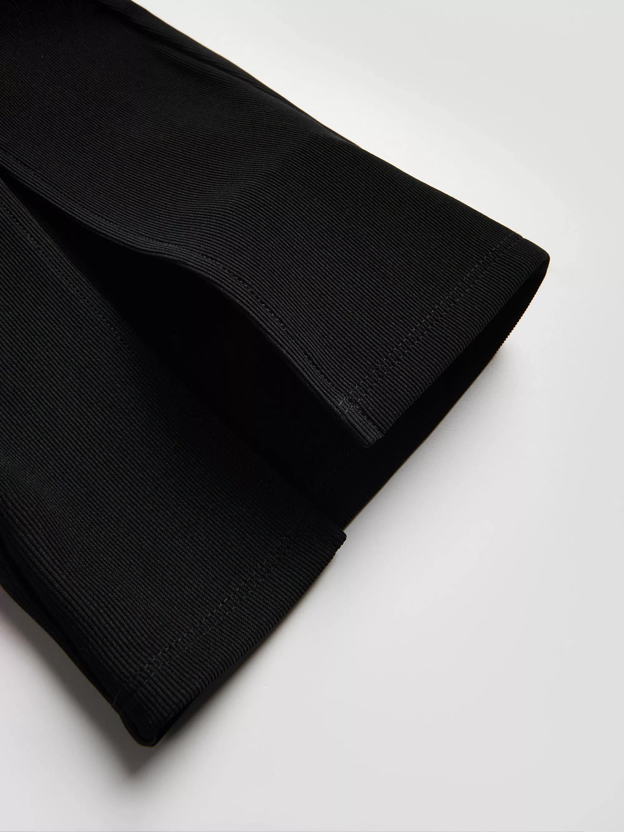 Black Split Hem Leggings, Black, large image number 4