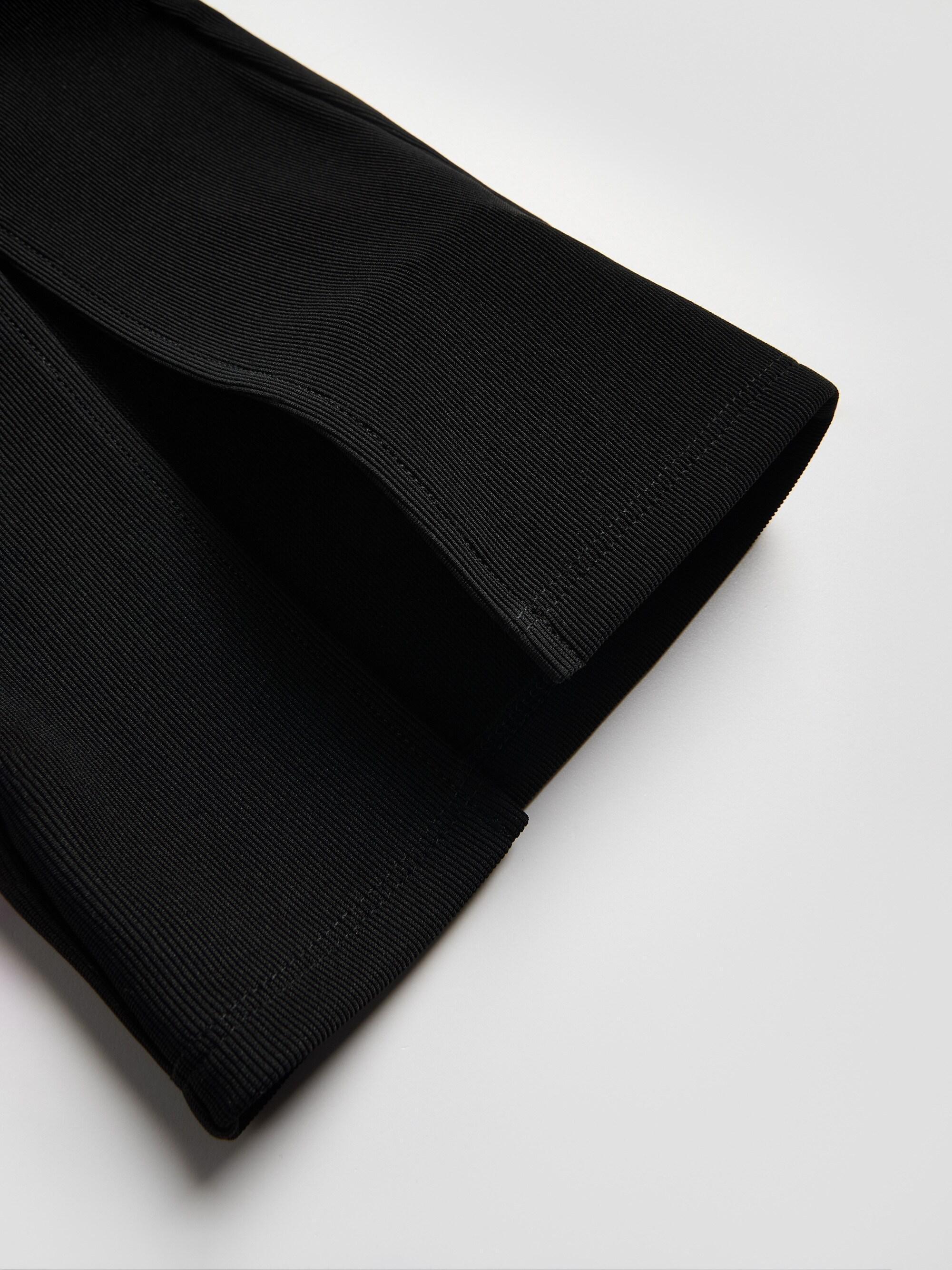 Black Split Hem Leggings, Black, large image number 5