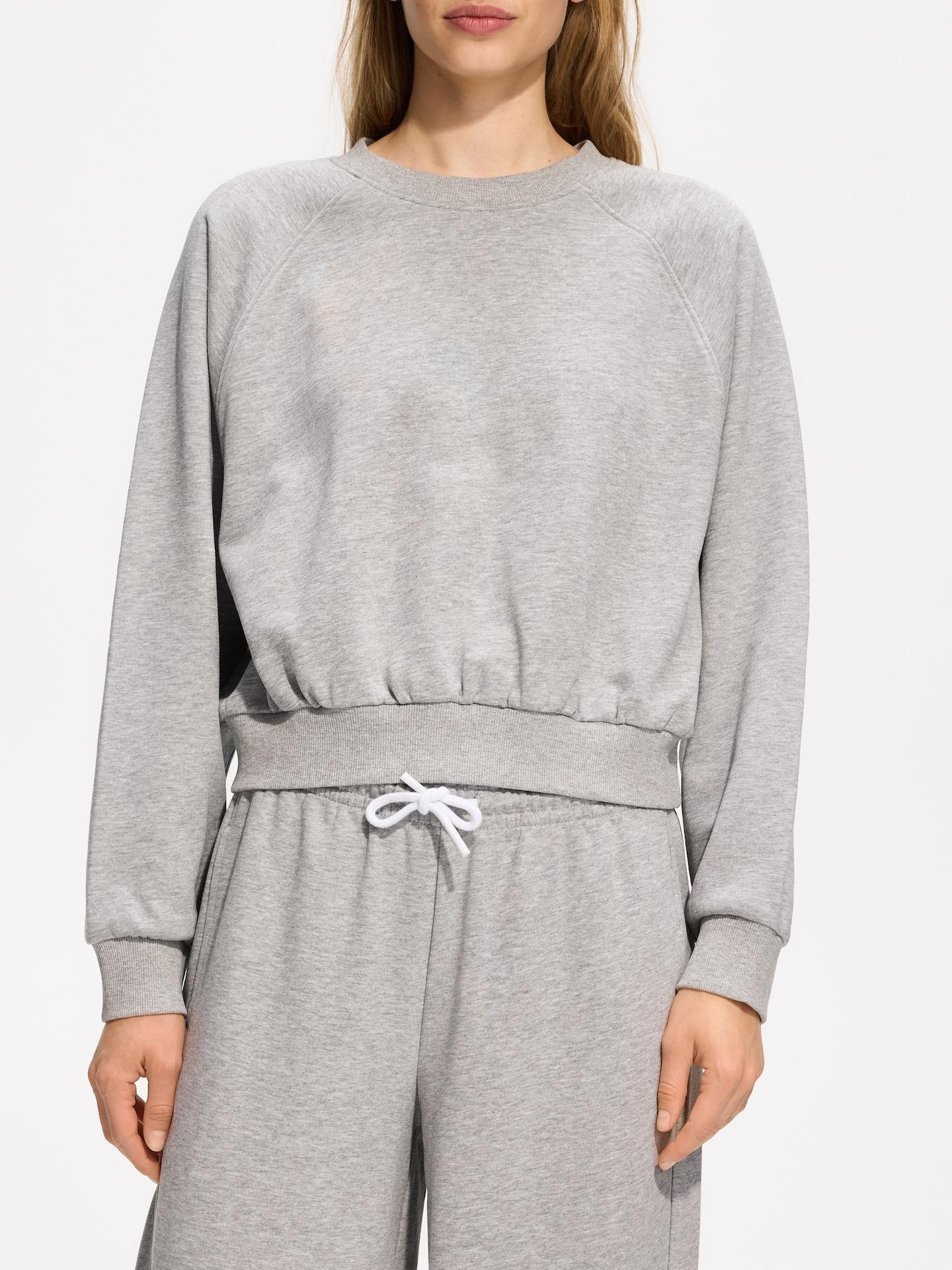 Grey Plain Sweatshirt, Light grey, medium