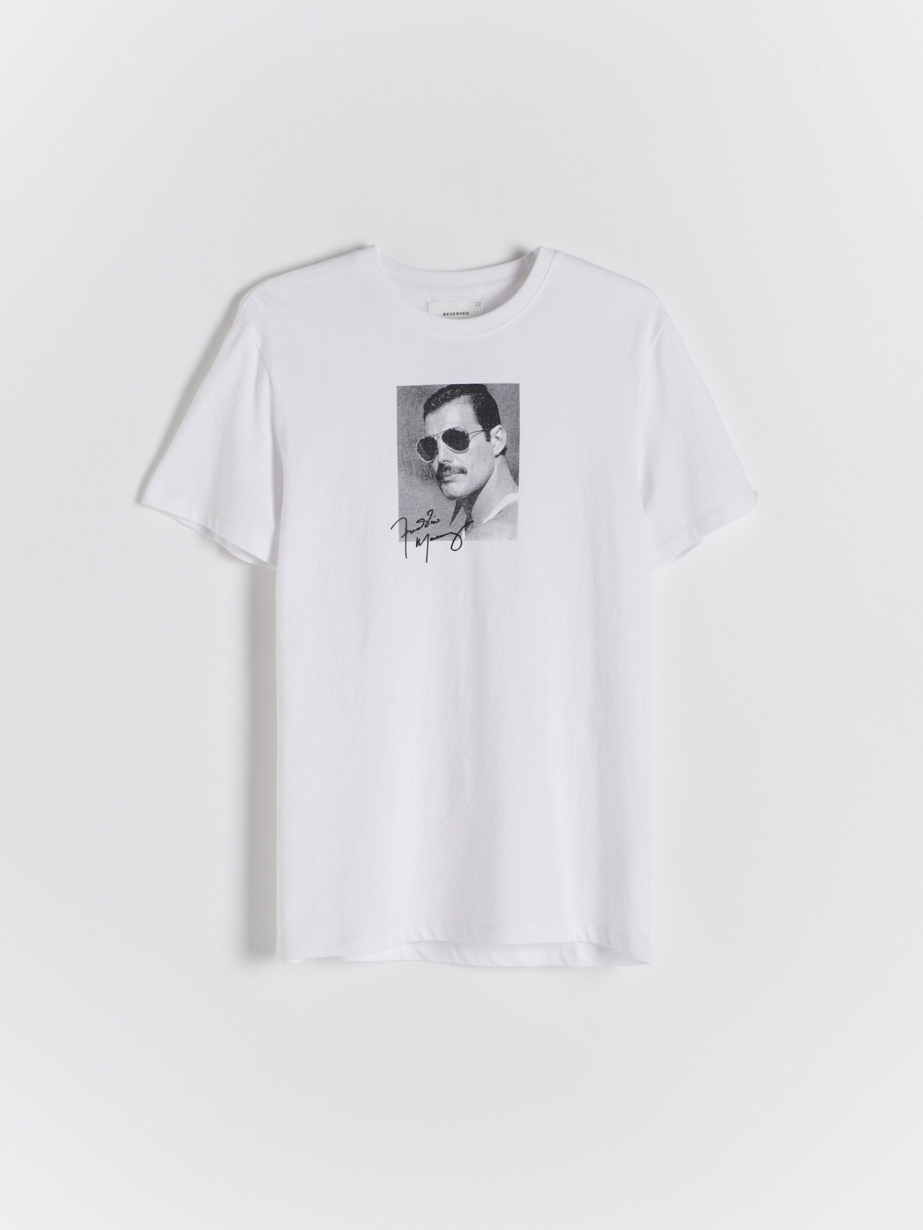 White Freddie Mercury regular fit T-shirt, , large image number 4