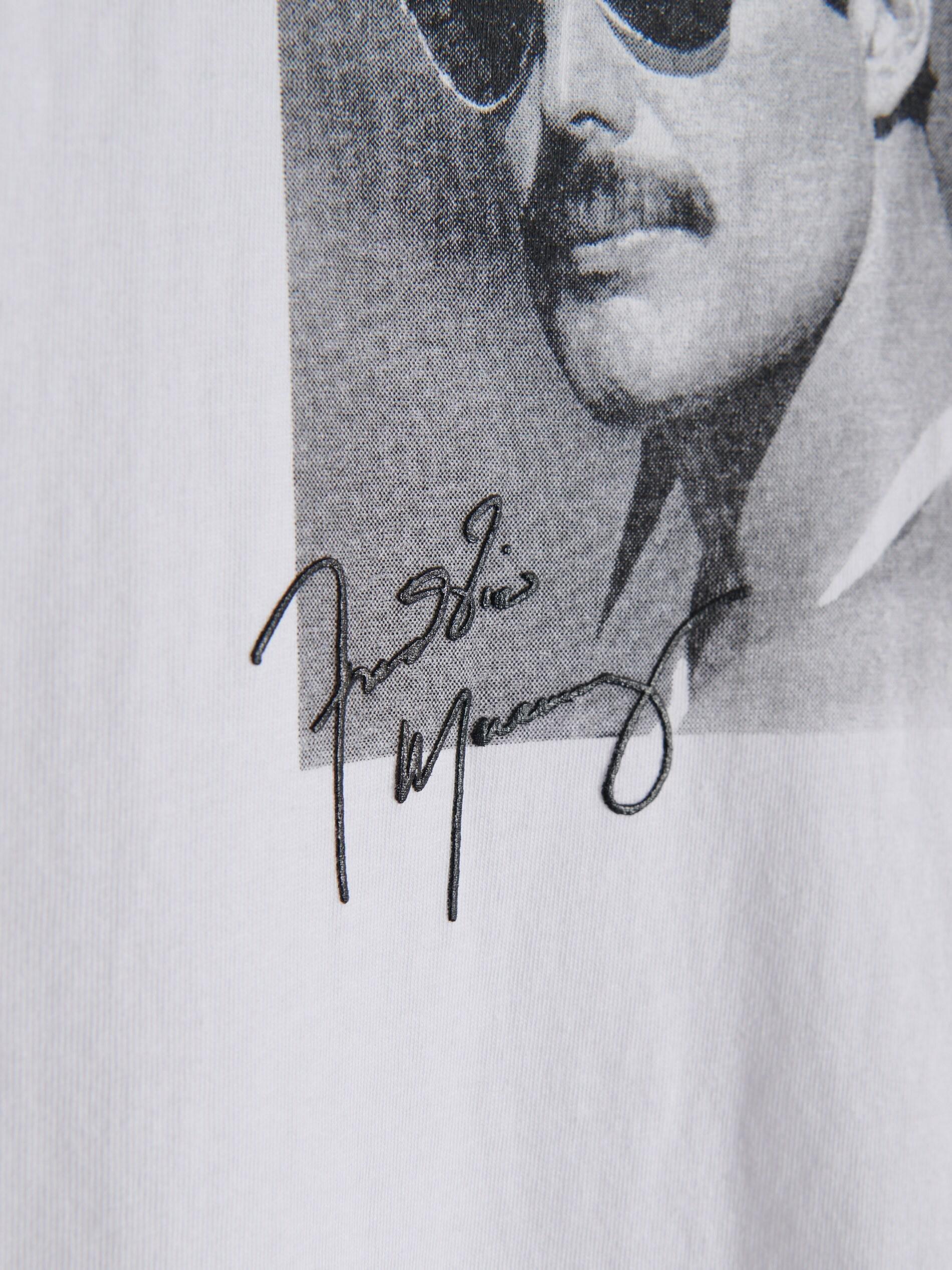 White Freddie Mercury regular fit T-shirt, , large image number 5