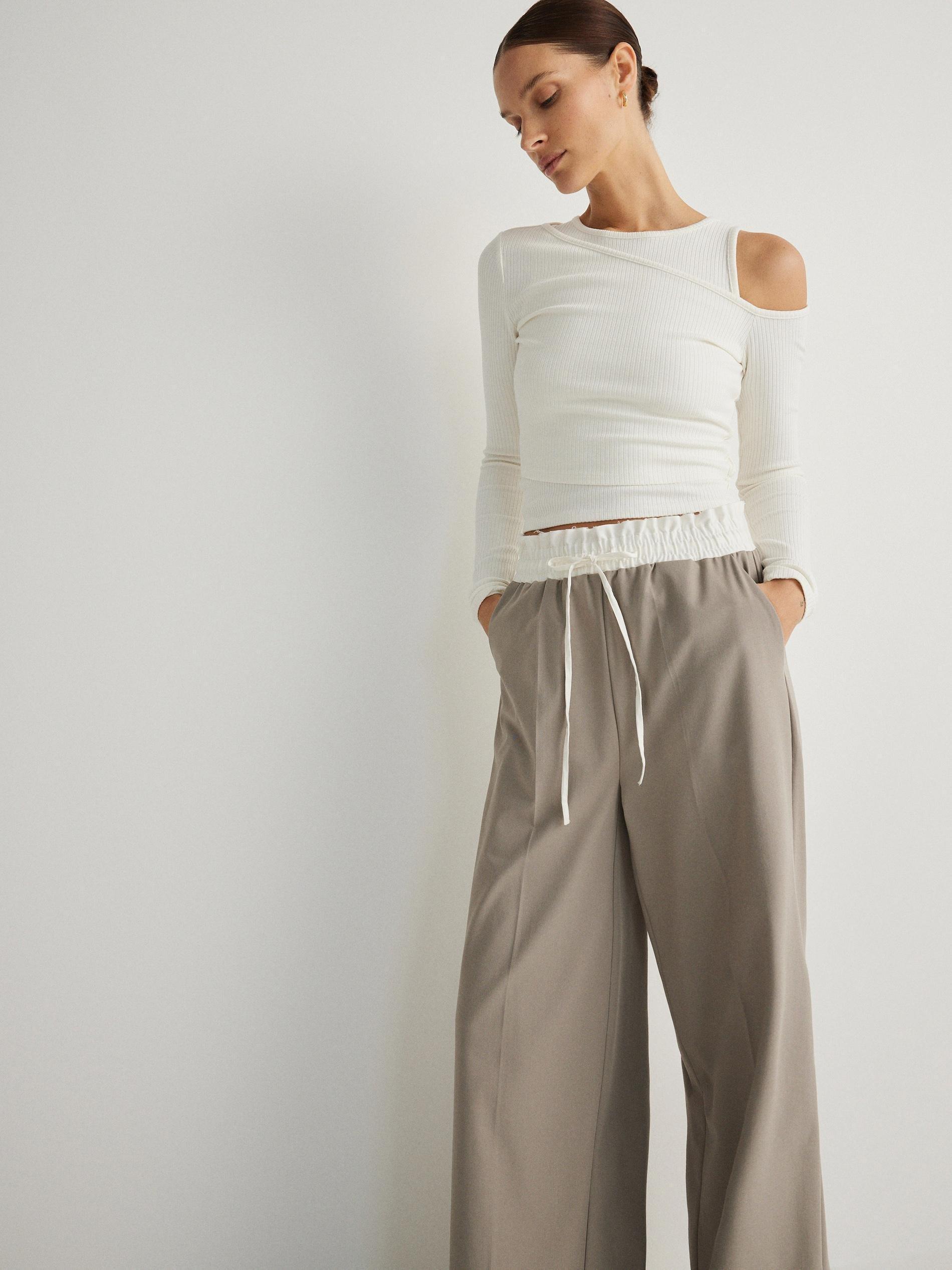 Brown Relaxed Trousers, , large image number 2