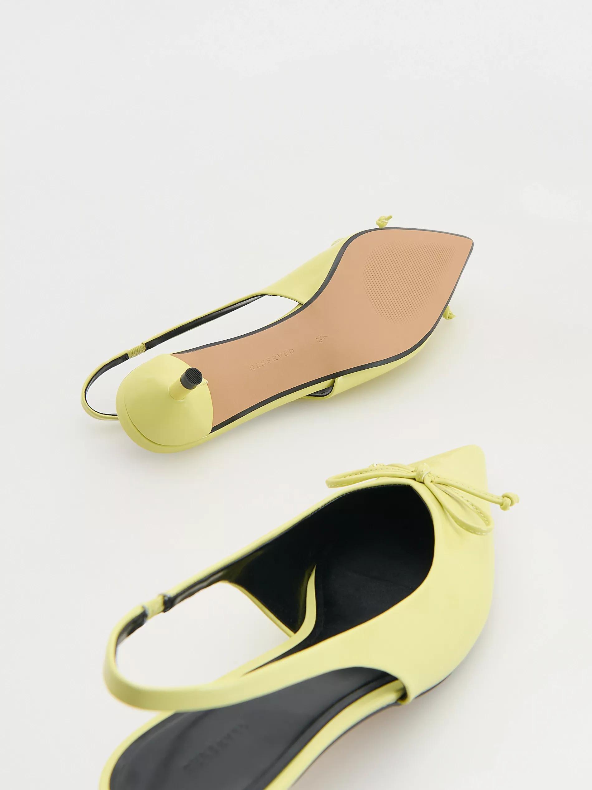 Yellow Pumps With Bow Details, , large image number 3