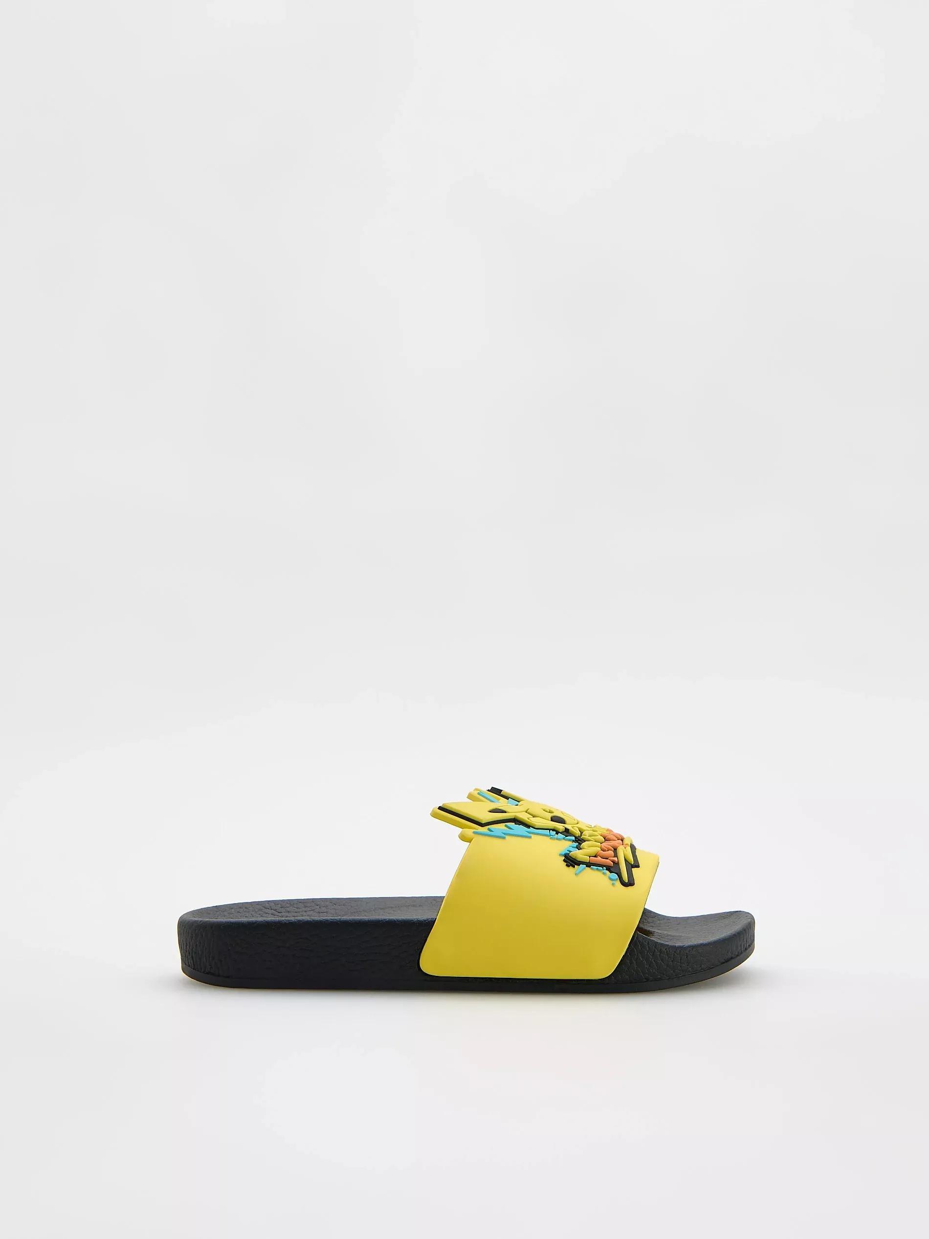 Black Strappy Sandals, Kids Boy, , large image number 1