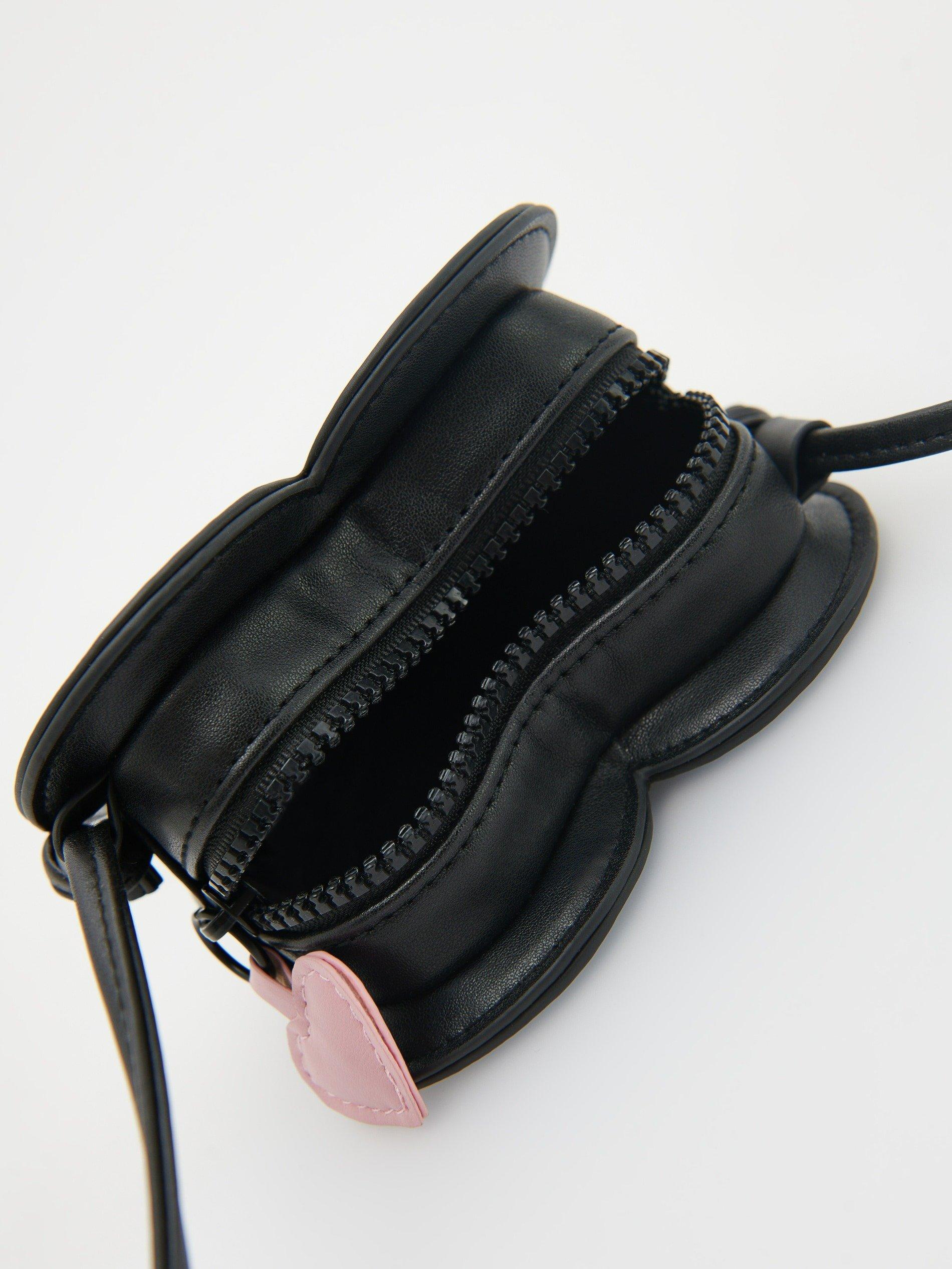 Reserved - Black Heart-Shaped Purse, Kids Girls