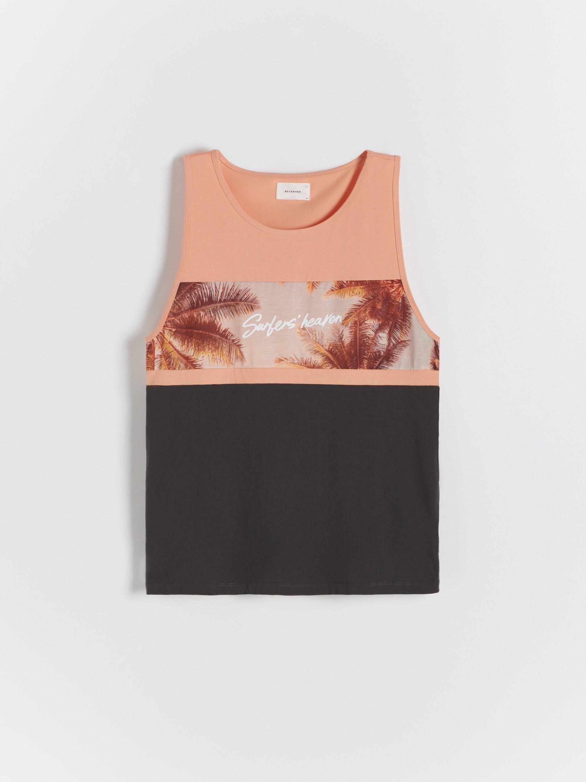 Coral Regular Fit Top With Print, , large image number 0