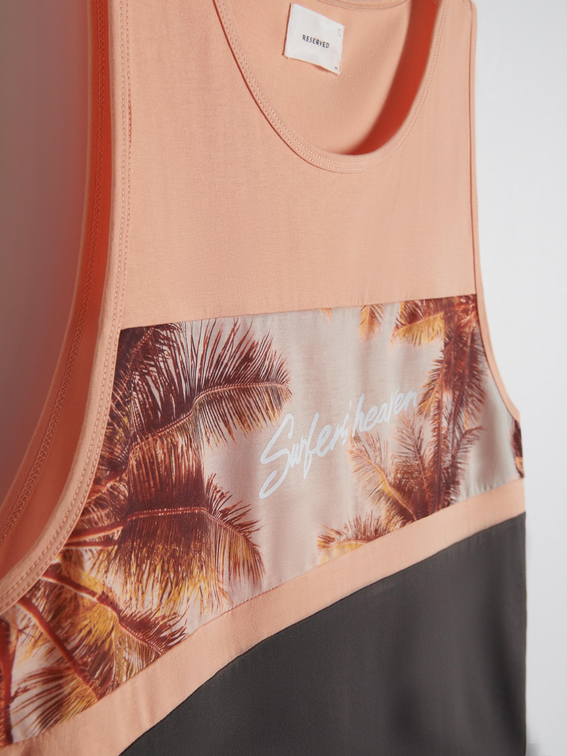 Coral Regular Fit Top With Print, , large image number 1