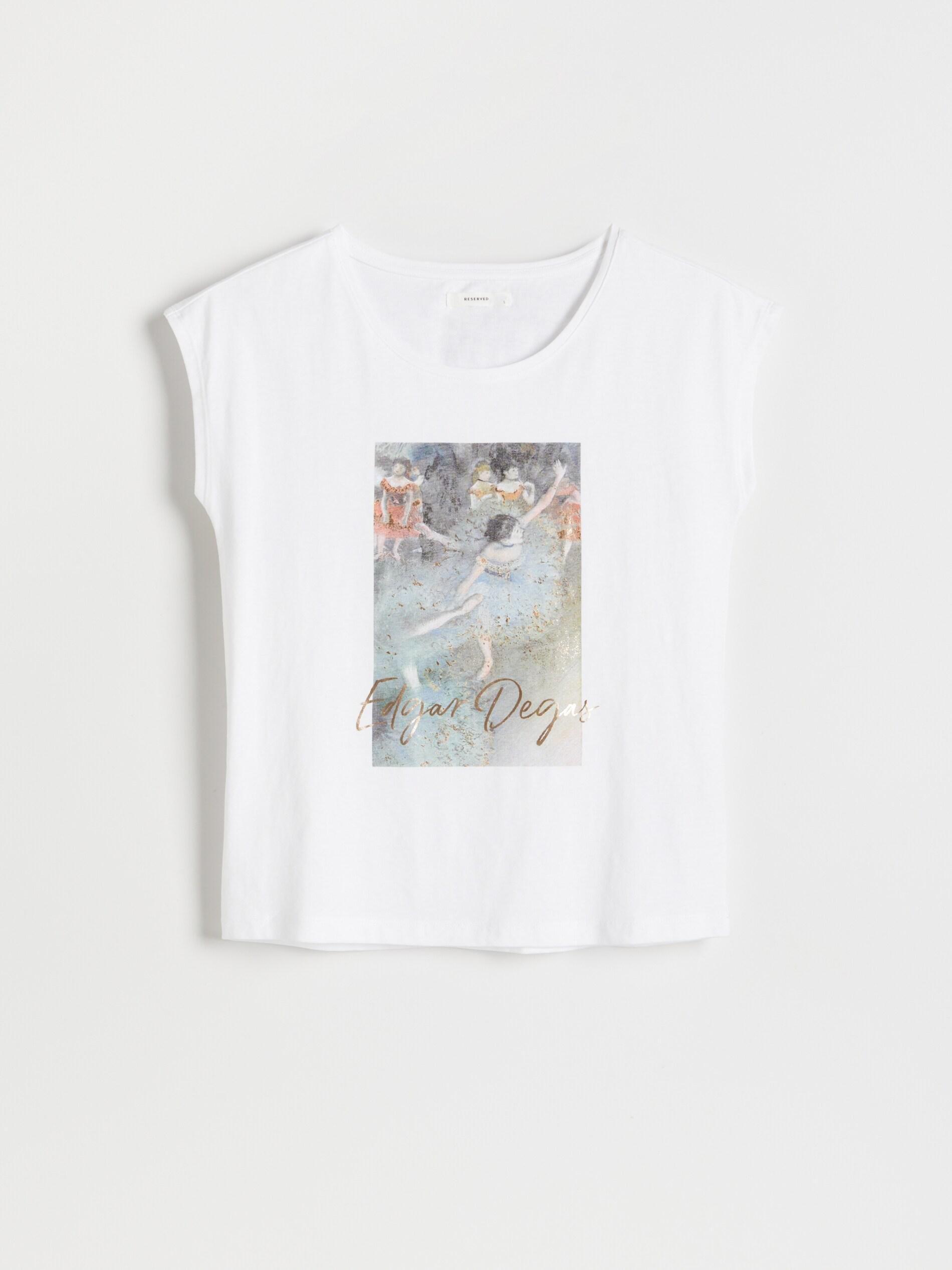 White T-Shirt With Print, , large image number 0
