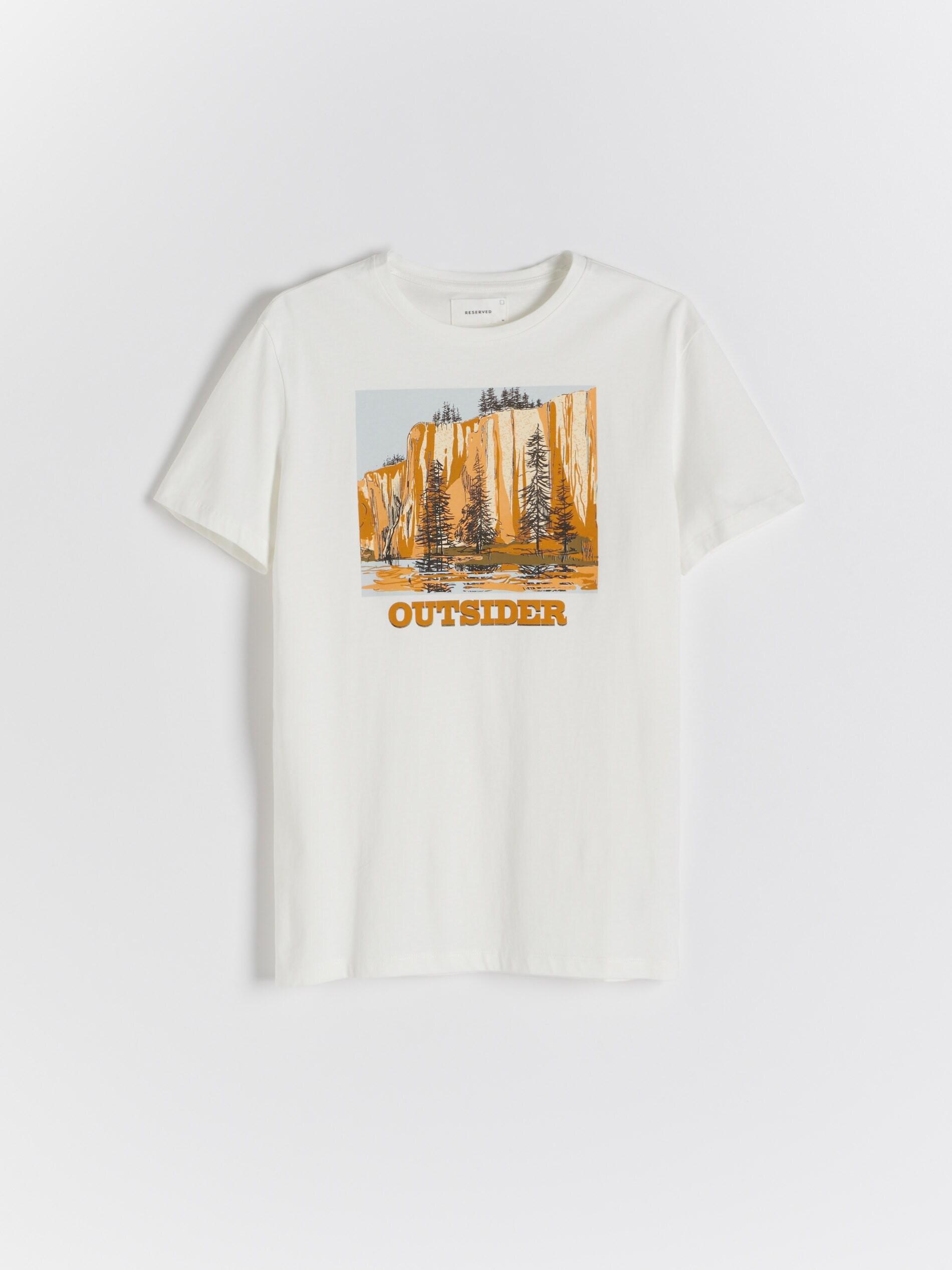 White Regular Fit T-Shirt With Print, , large image number 3