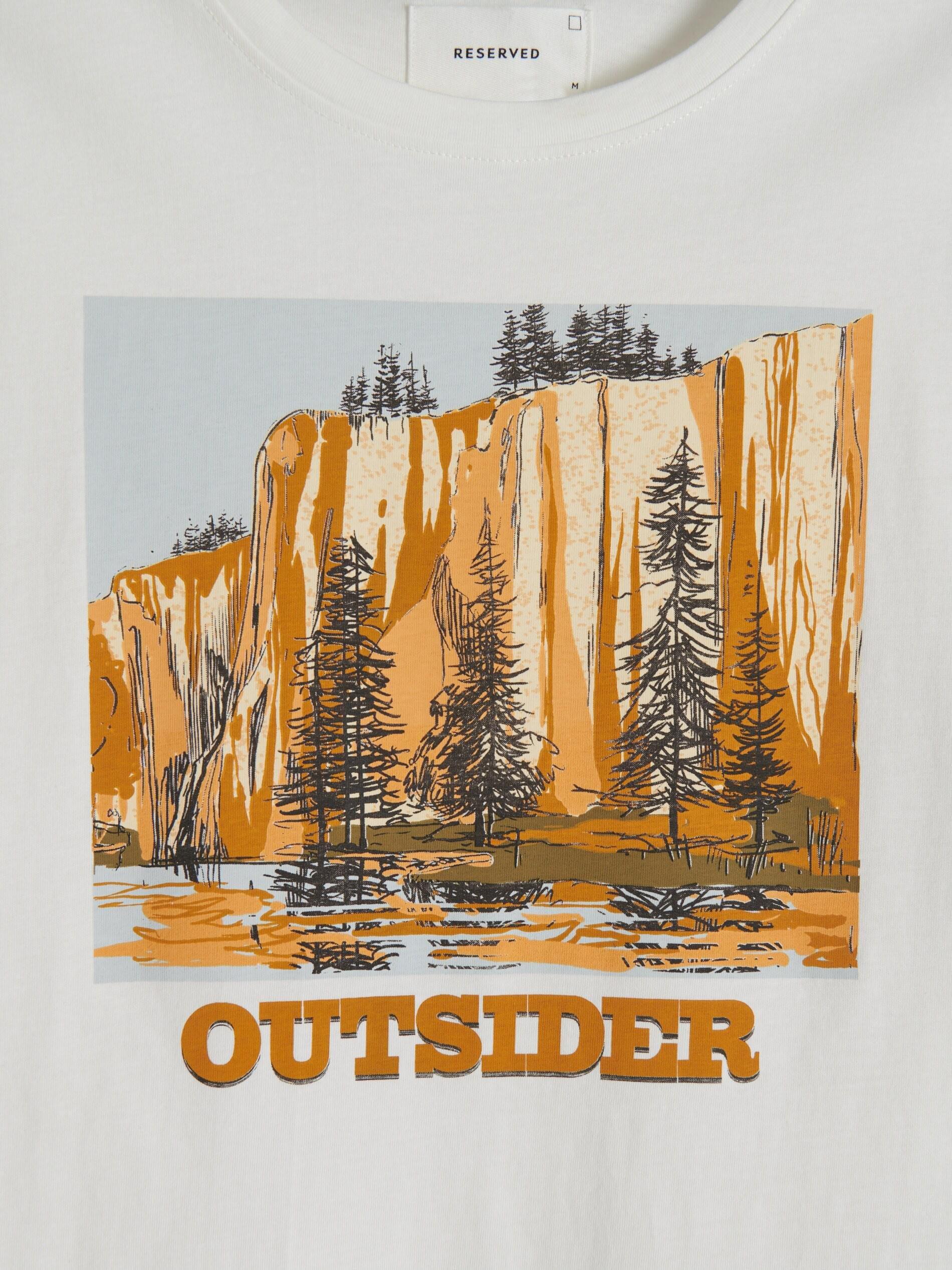 White Regular Fit T-Shirt With Print, , large image number 4