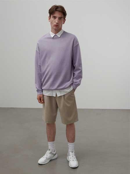 Beige Shorts With Elastic Waistband, Men, , large image number 0