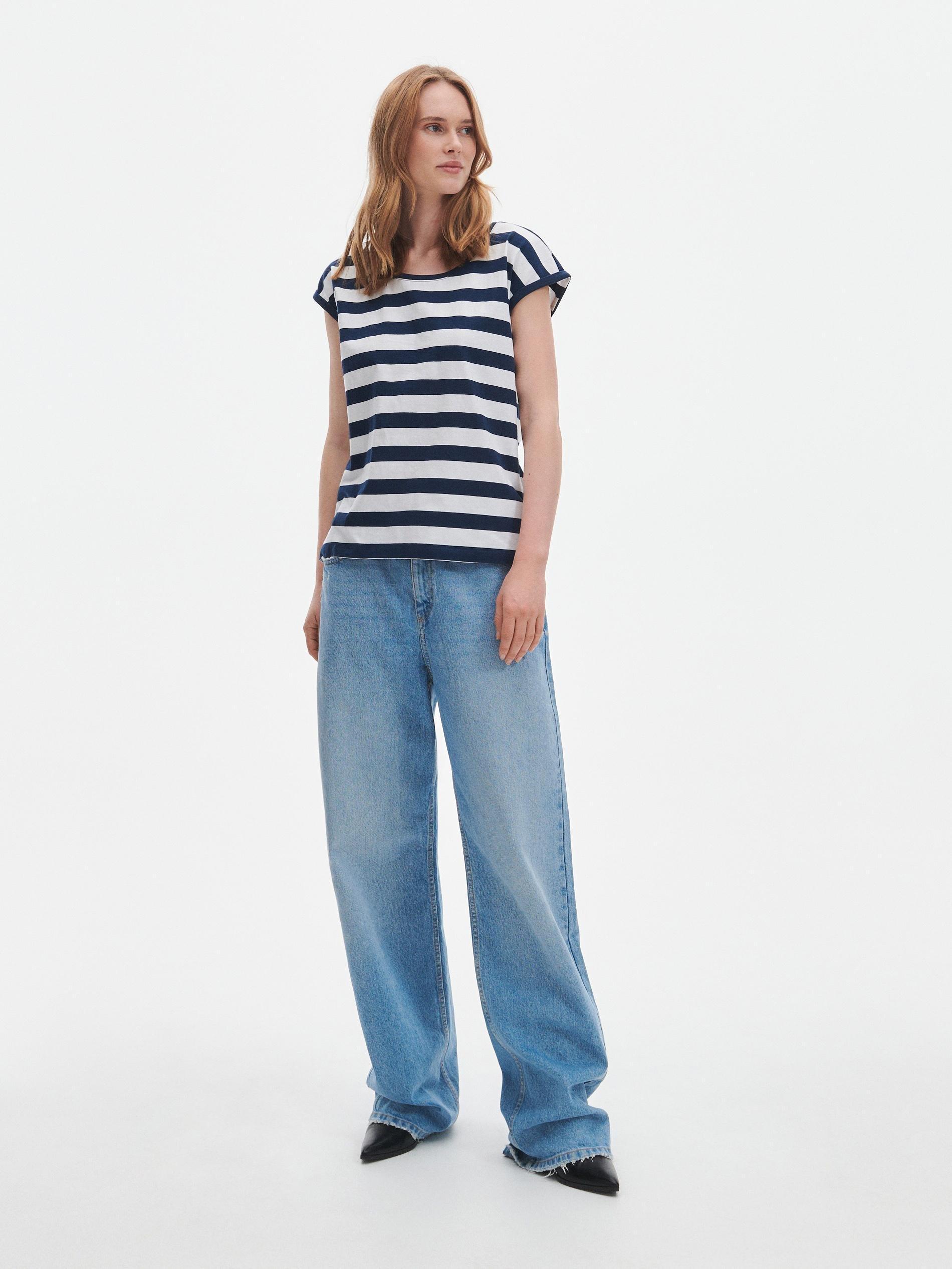 Navy Organic cotton T-shirt, , large image number 0