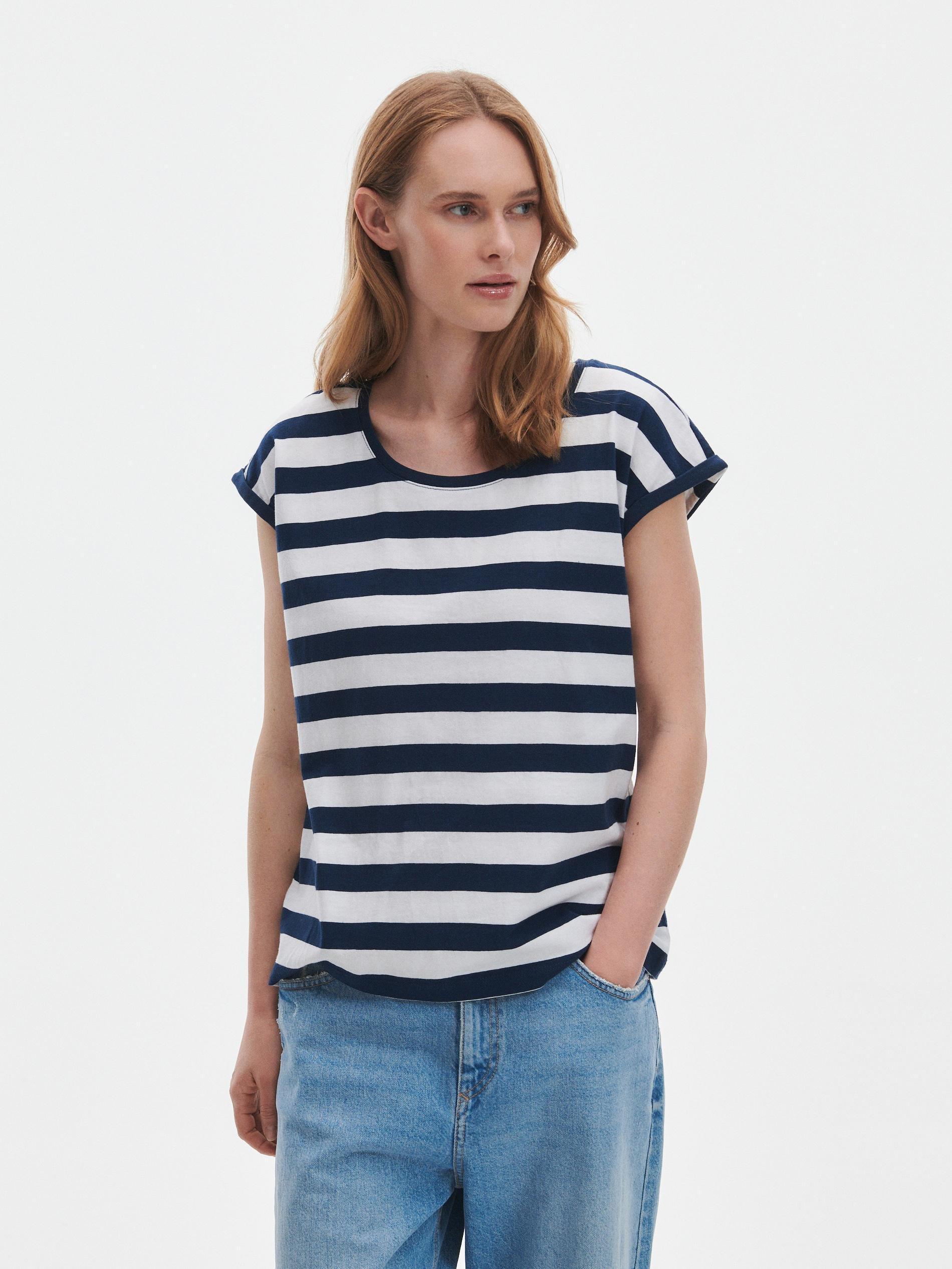 Navy Organic cotton T-shirt, , large image number 1