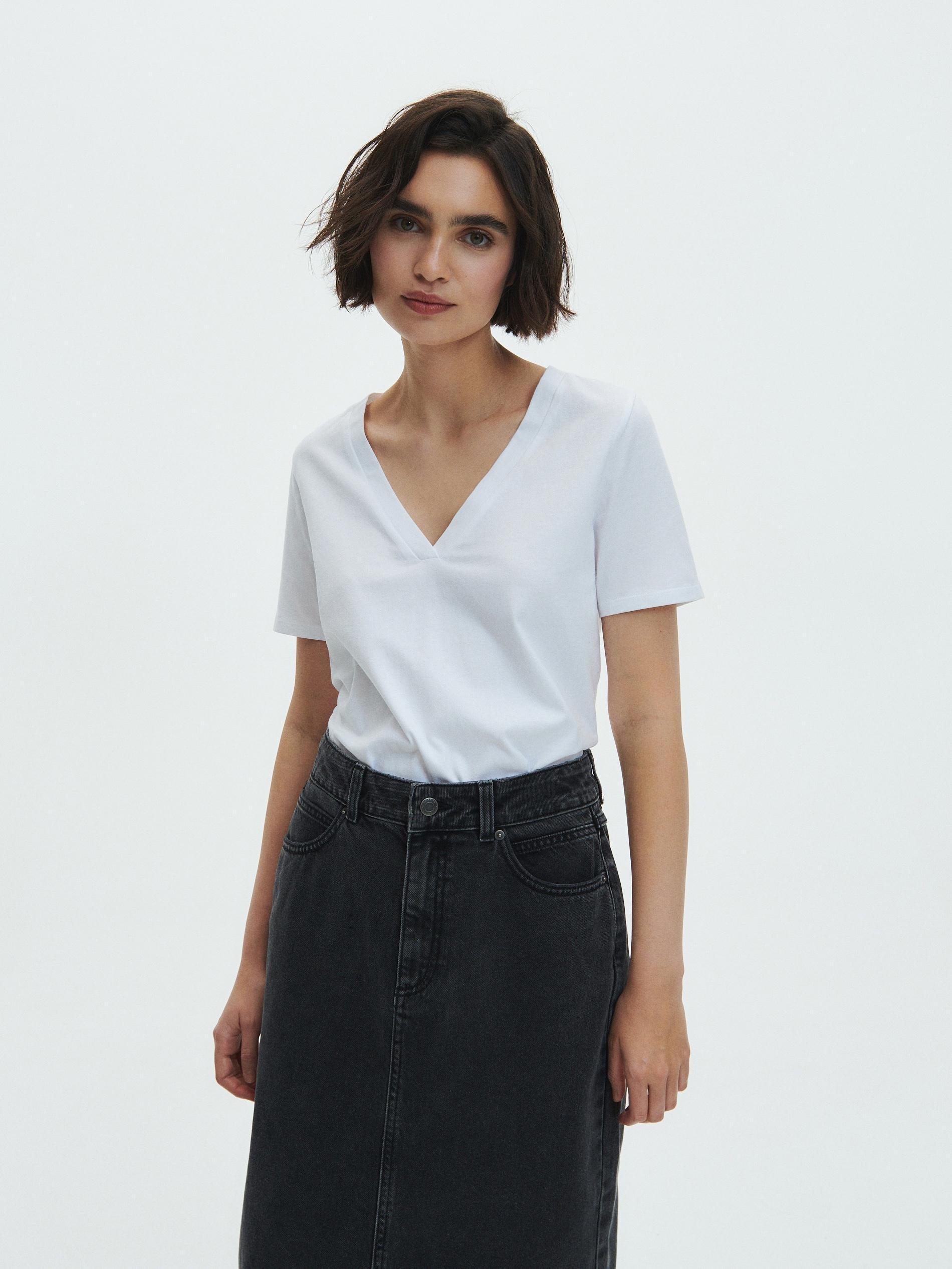 White Cotton T-Shirt, , large image number 2