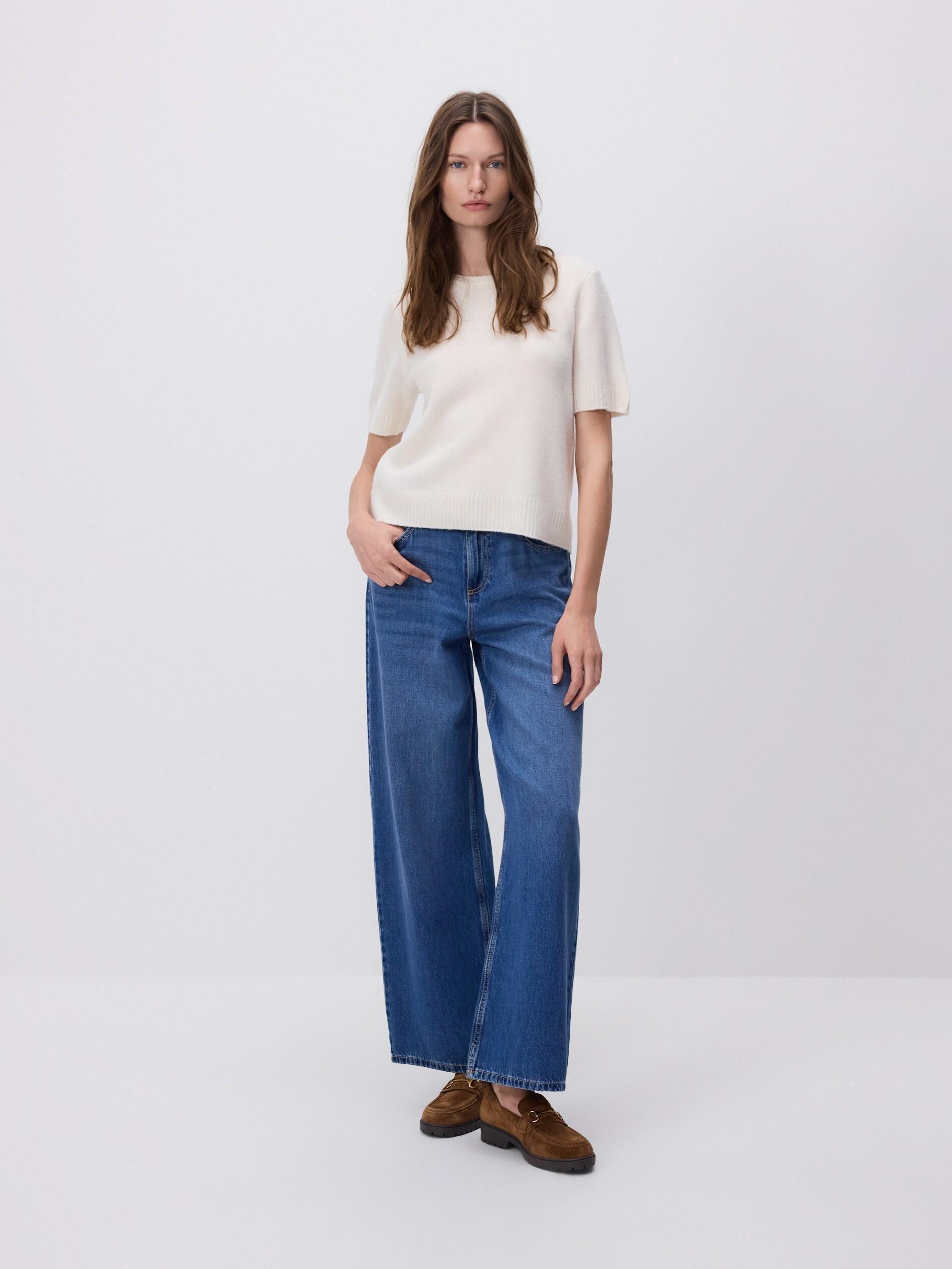 Beige Wool Jumper, Ivory, large image number 1