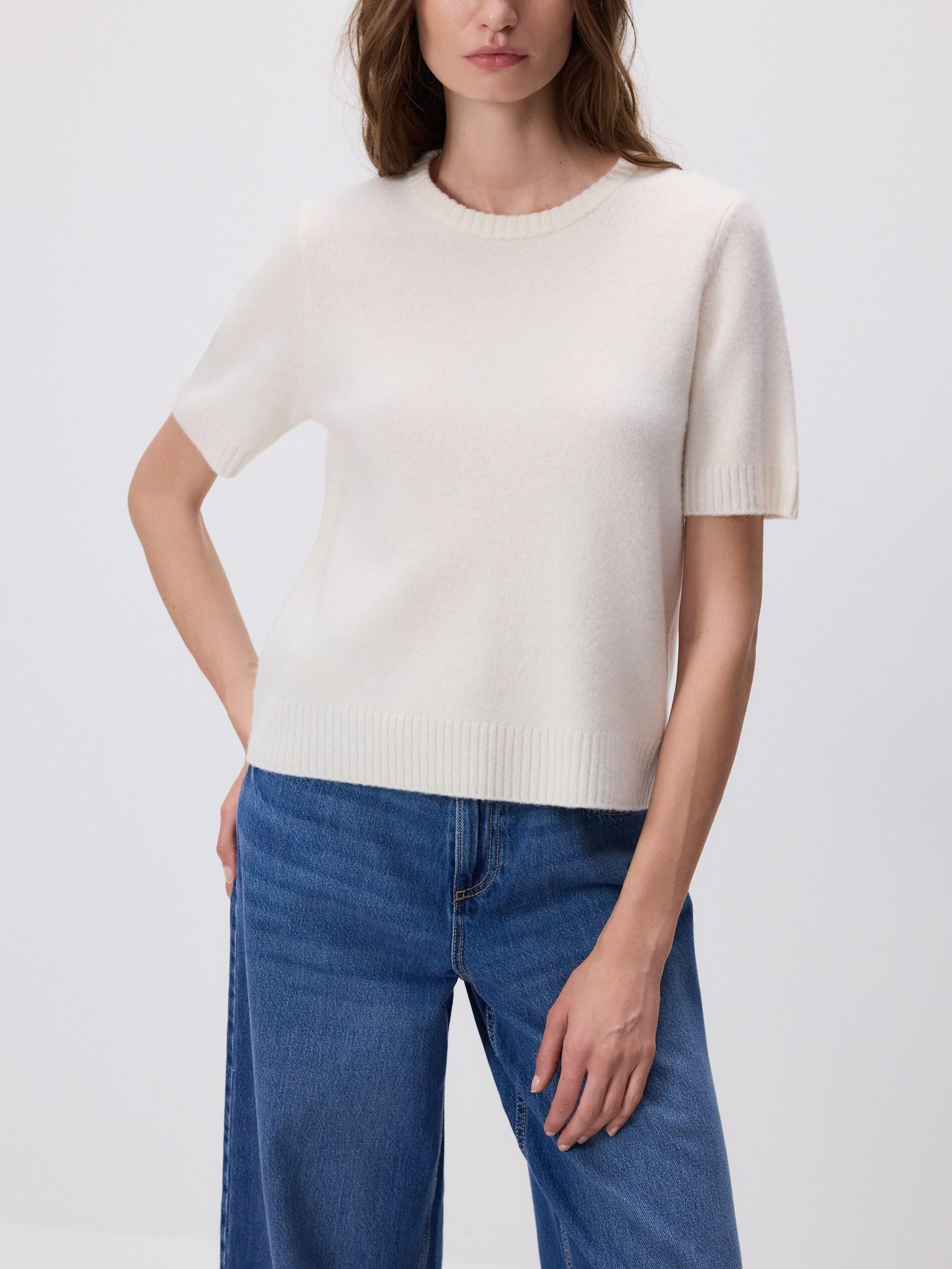 Beige Wool Jumper, Ivory, large image number 2