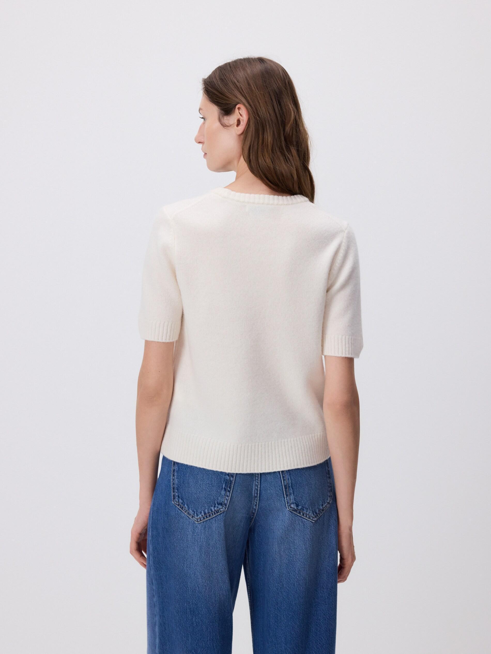 Beige Wool Jumper, Ivory, large image number 3