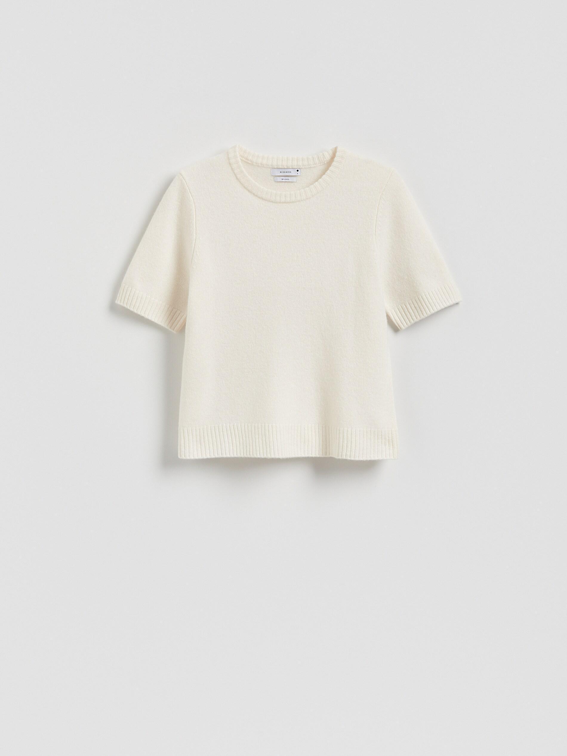 Beige Wool Jumper, Ivory, large image number 4