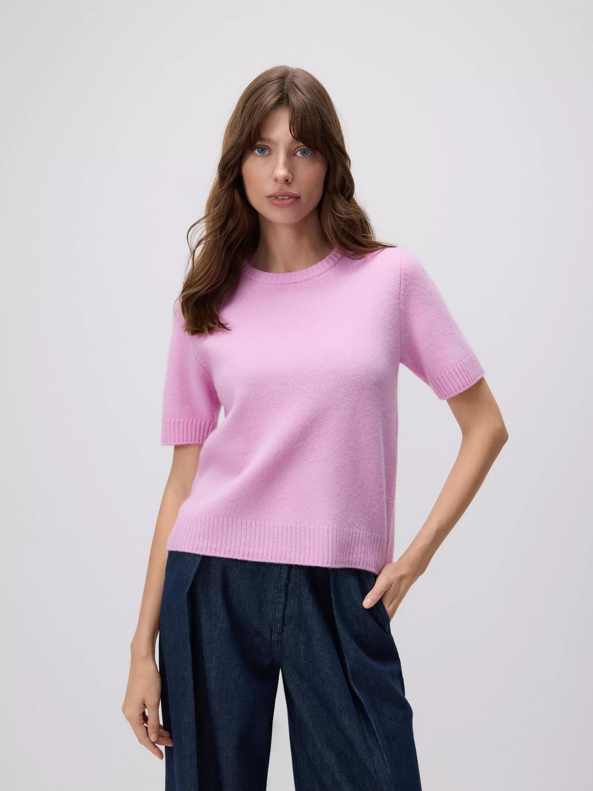 Pink Wool Jumper, Pink, large image number 0