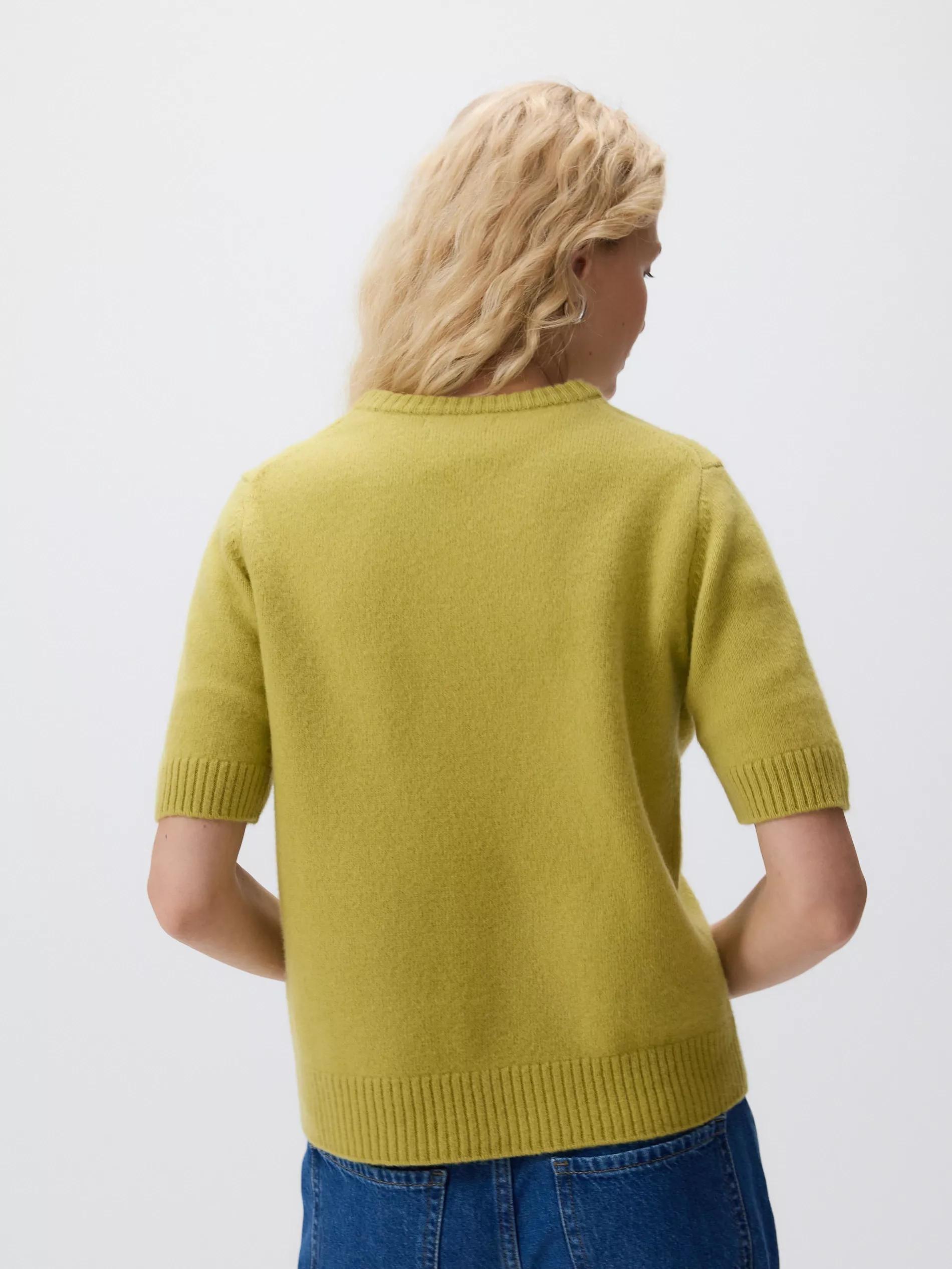 Yellow Green Wool Jumper, Green, large image number 1