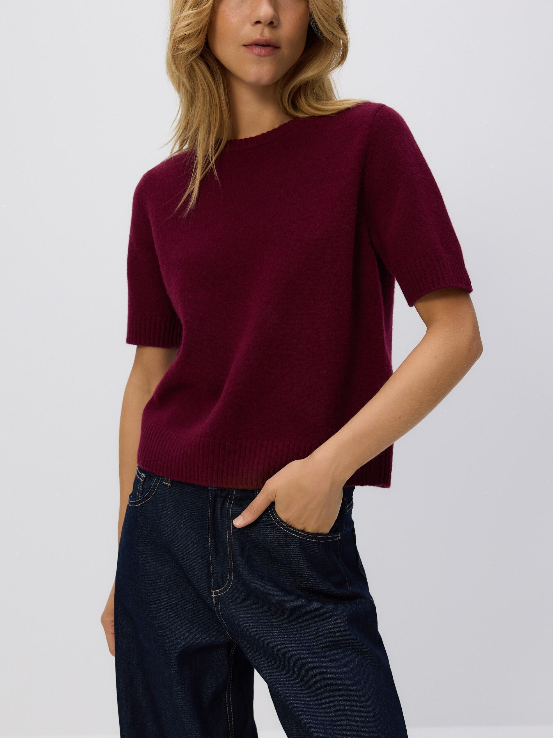 Maroon Wool Jumper, Burgundy, large image number 0