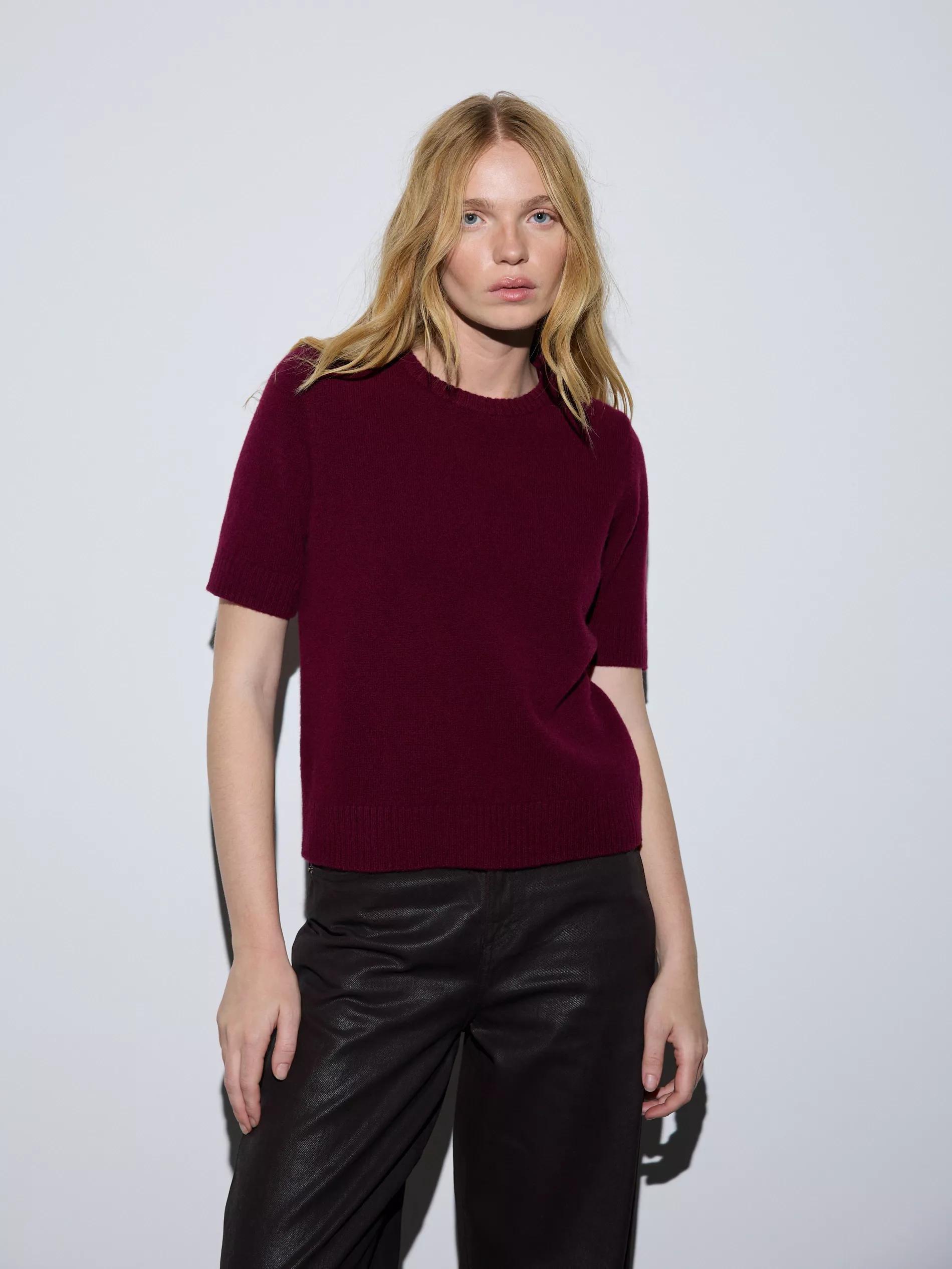 Maroon Wool Jumper, Burgundy, large image number 0