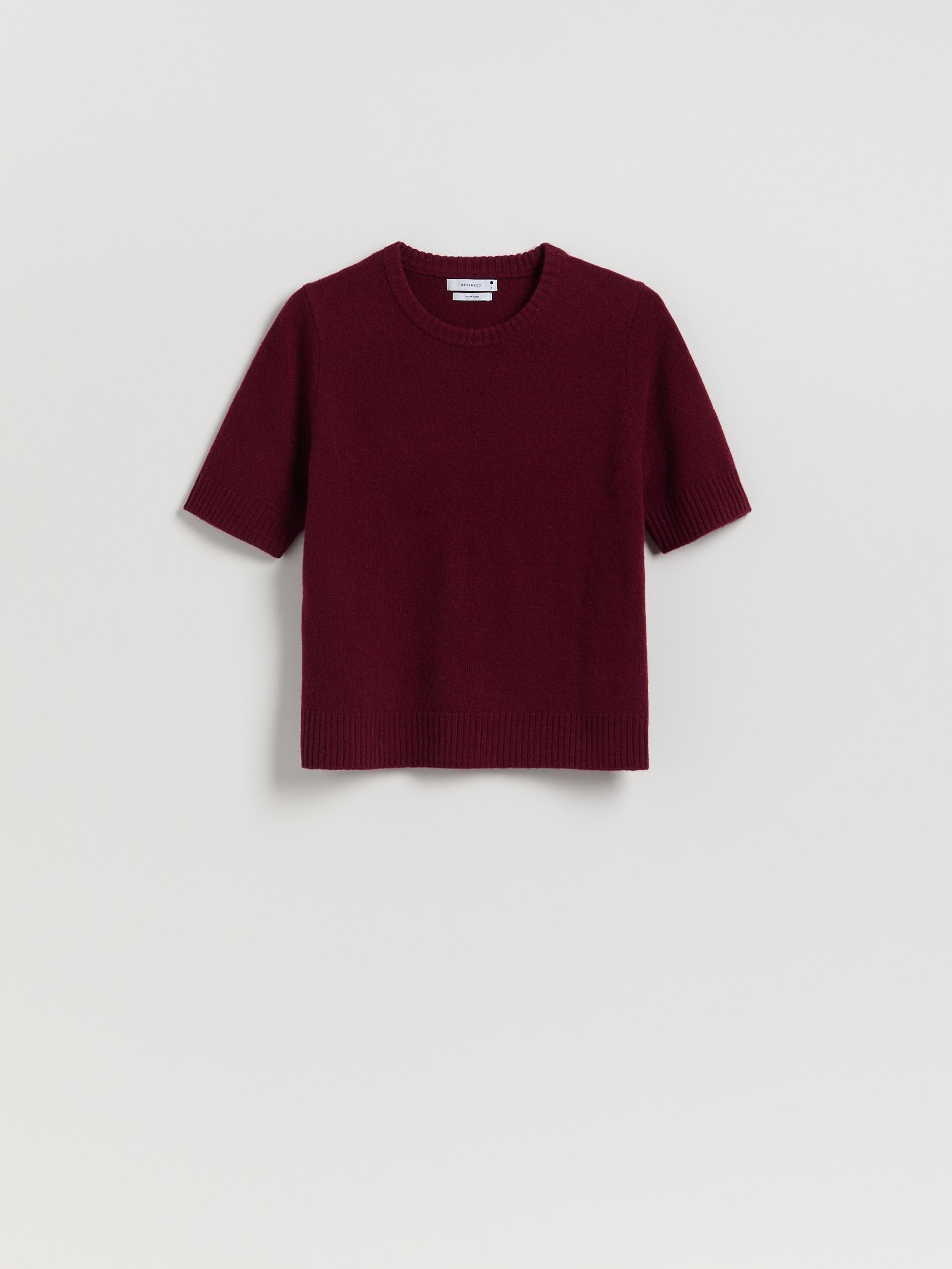 Maroon Wool Jumper, Burgundy, large image number 2