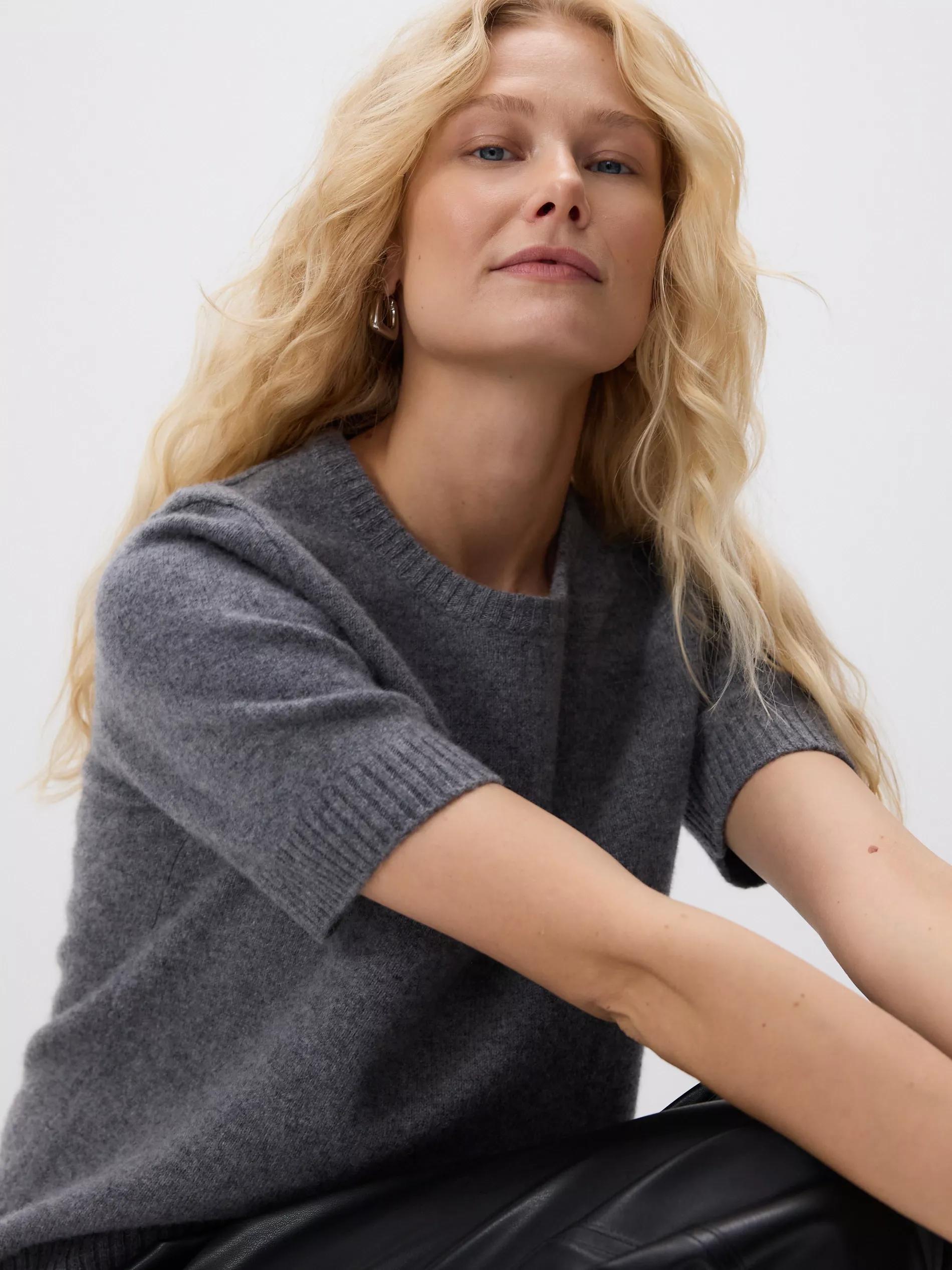 كنزة صوف رمادي متوسط, Grey, medium