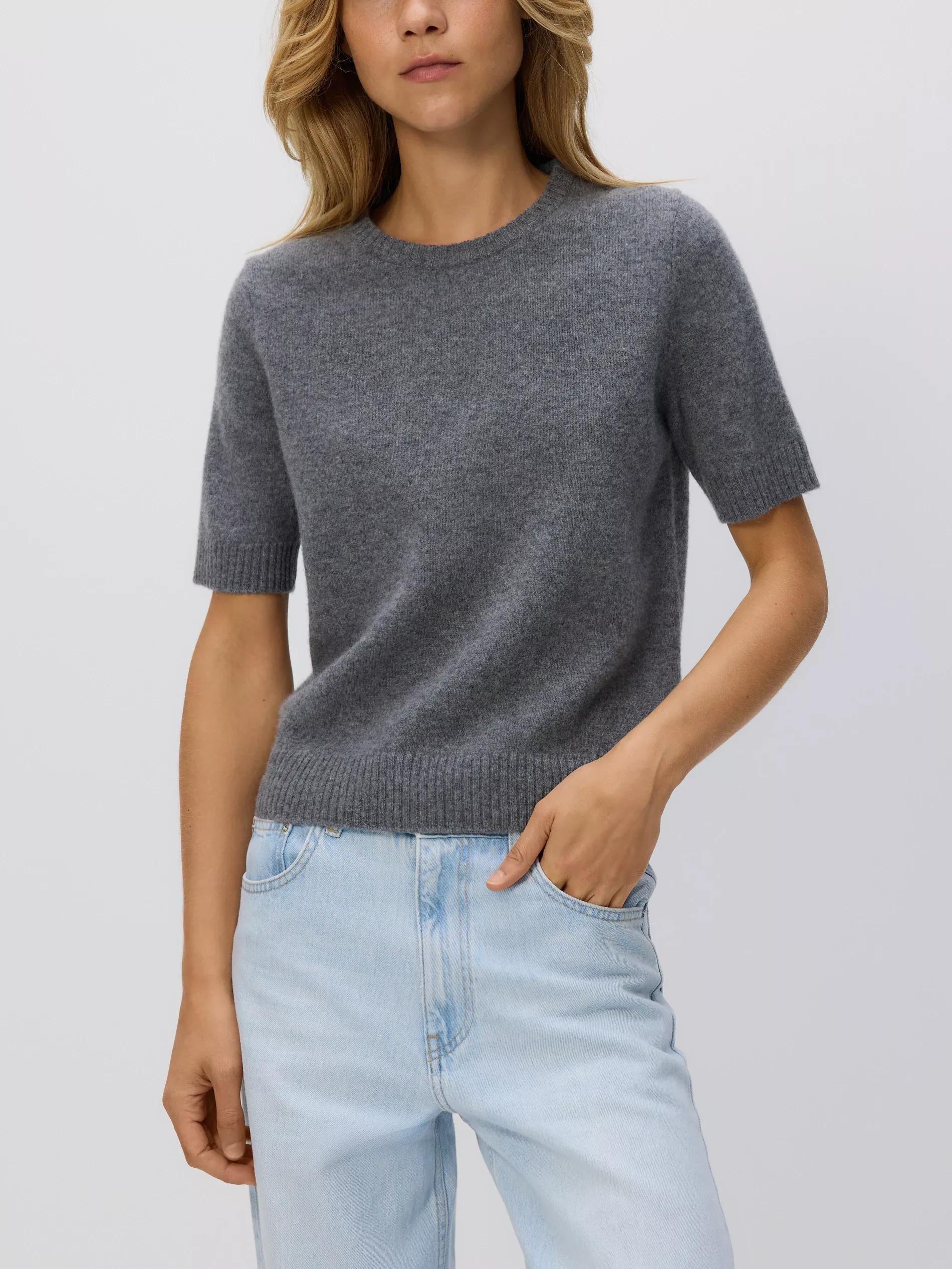 Grey Wool Jumper, Grey, large image number 1