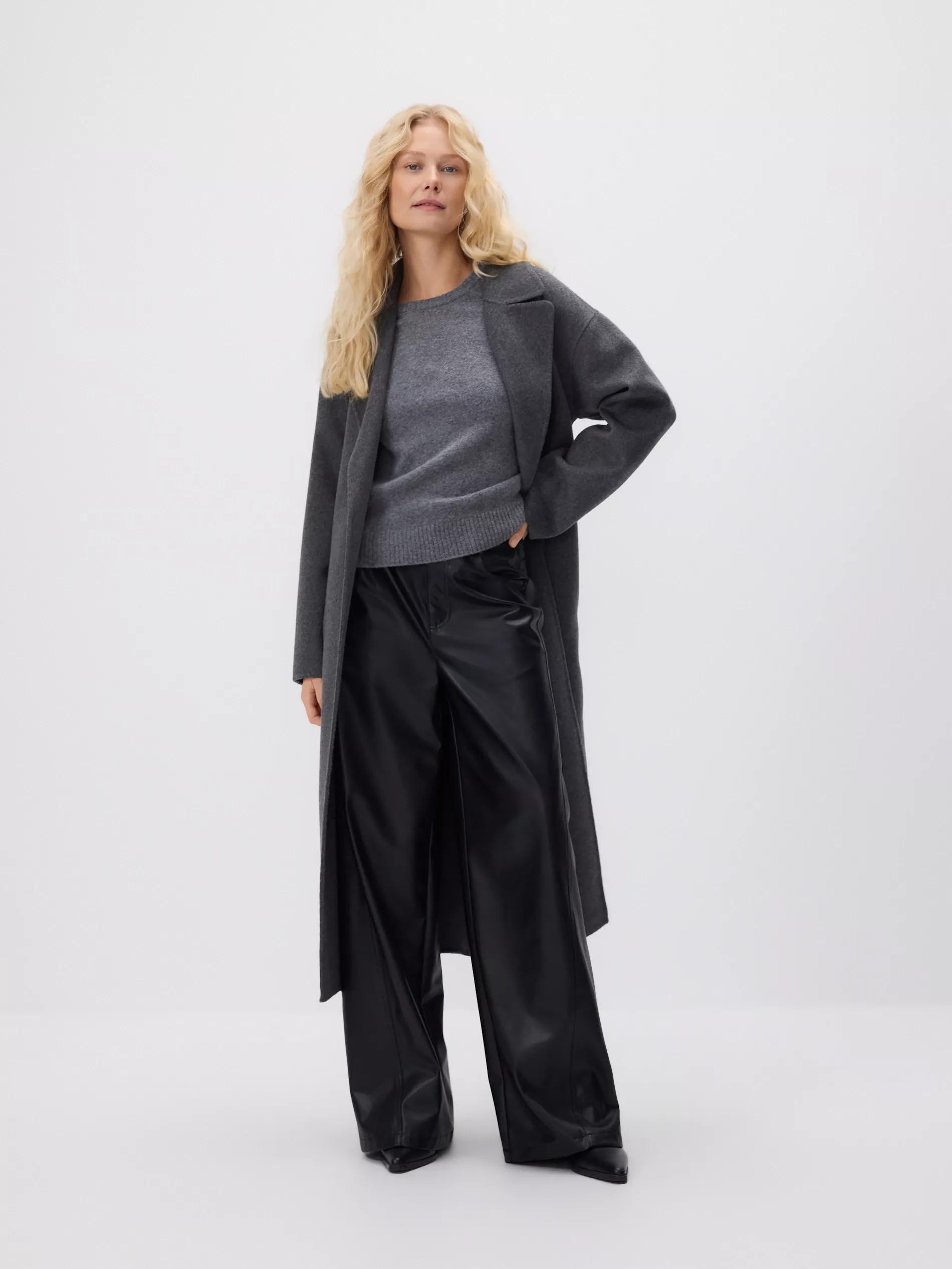 كنزة صوف رمادي متوسط, Grey, medium