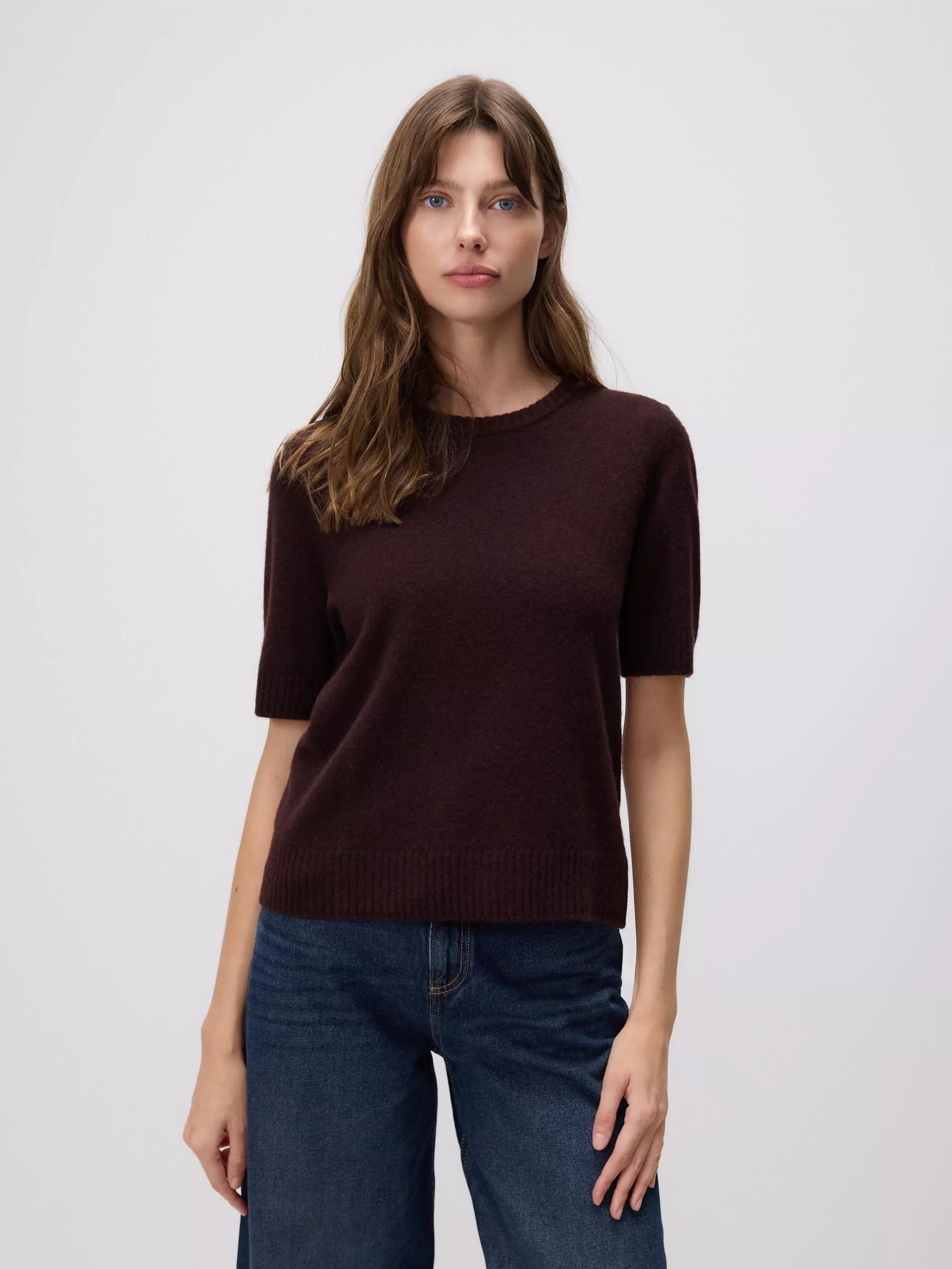 Brown Wool Jumper, Brown, large image number 1