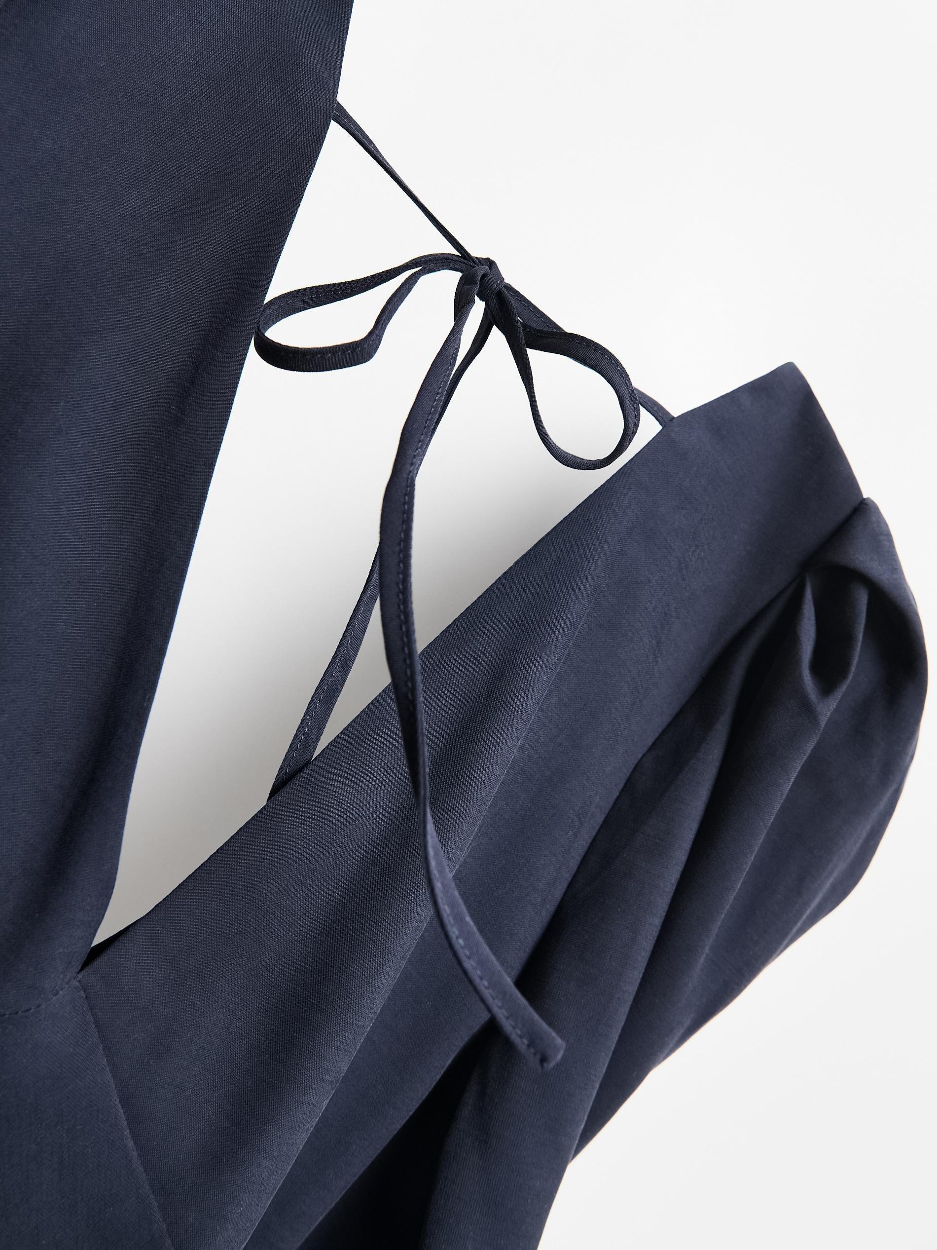 Navy Viscose Rich Midi Dress, Navy, large image number 5