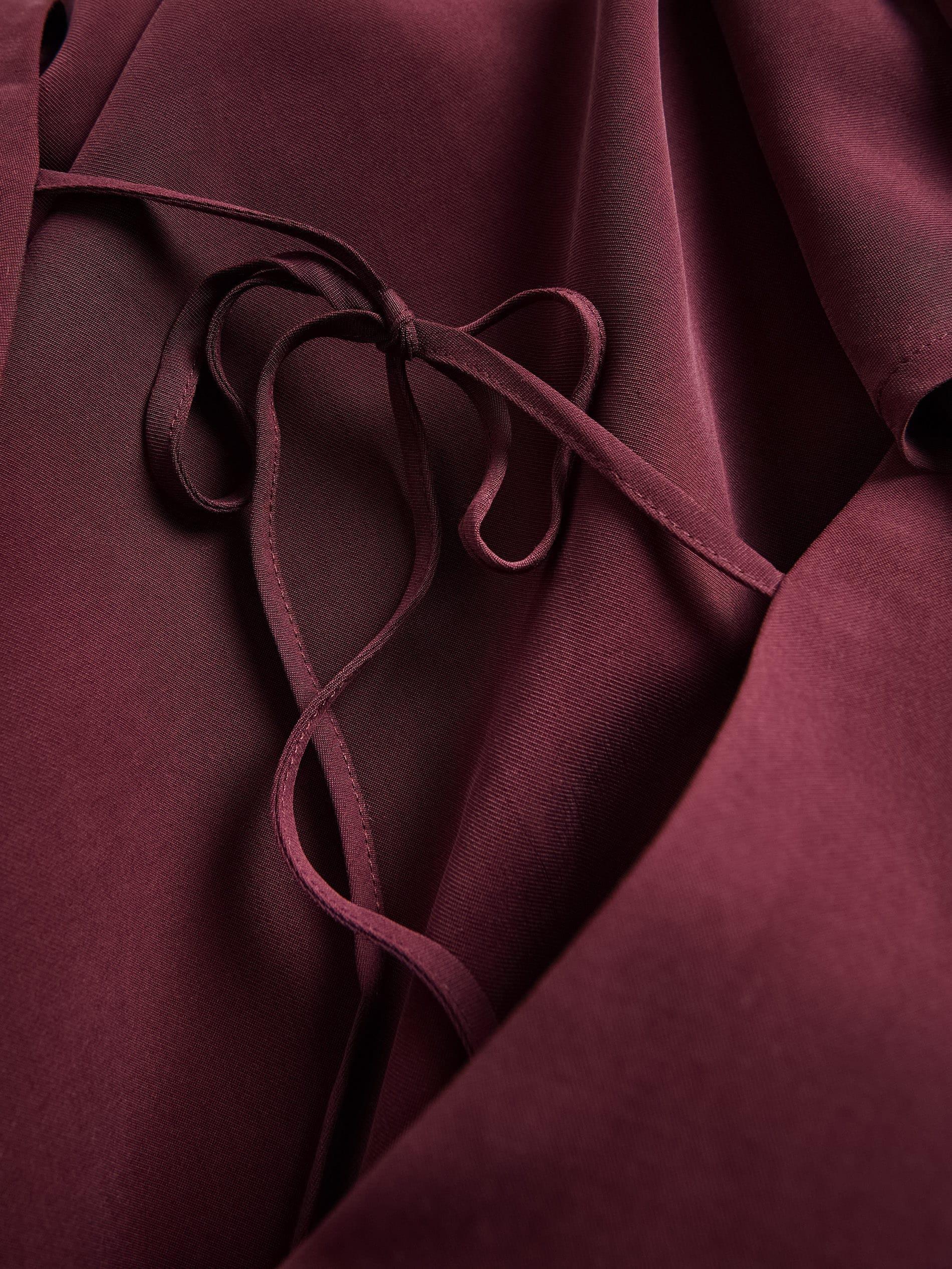 فستان غني بالفيسكوز ميدي أحمر, Burgundy, large image number 5