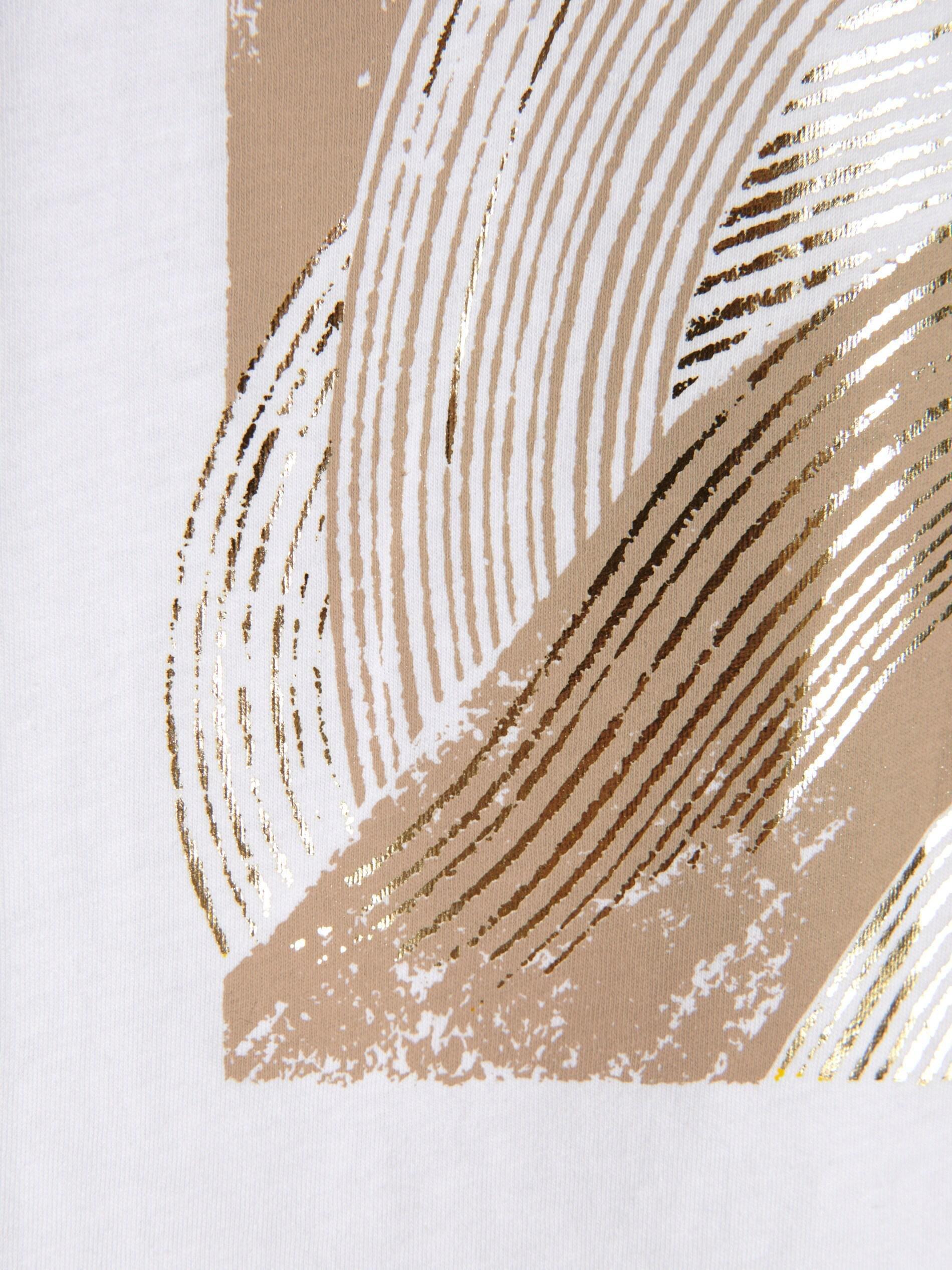White Printed Kimono T-Shirt, , large image number 1