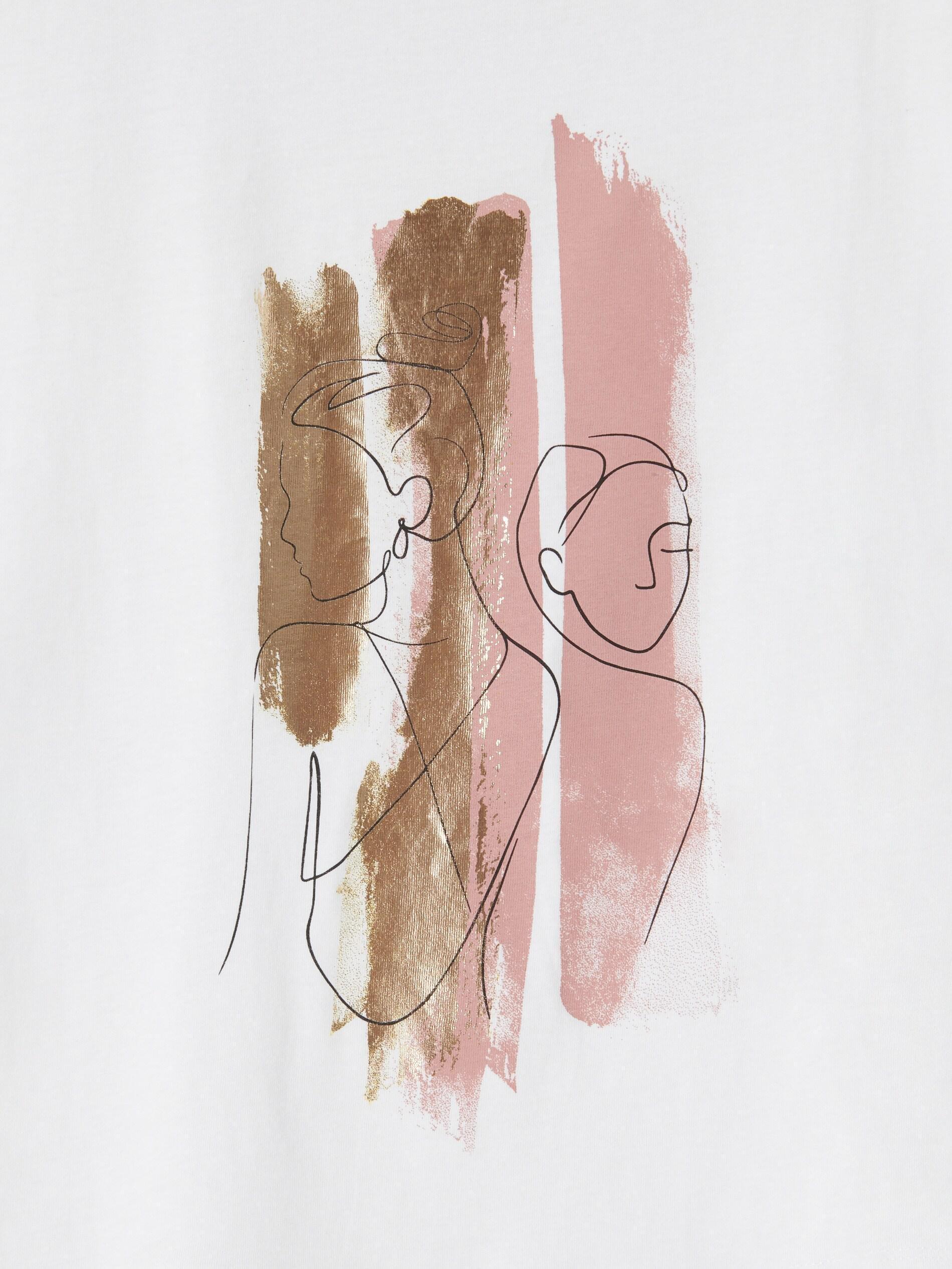 White Kimono T-Shirt, , large image number 1