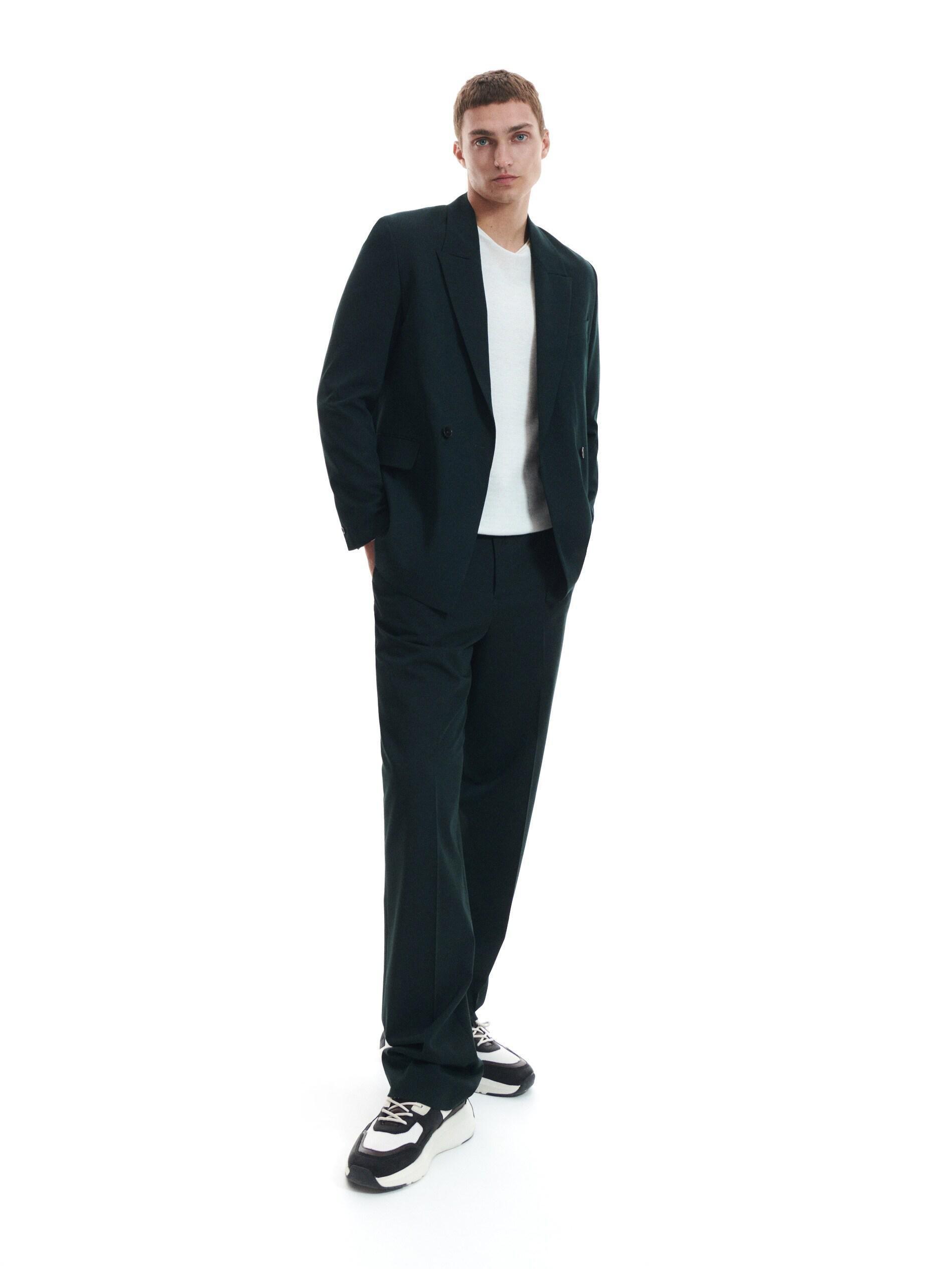White Fitted Rib Knit Jumper, , large image number 0