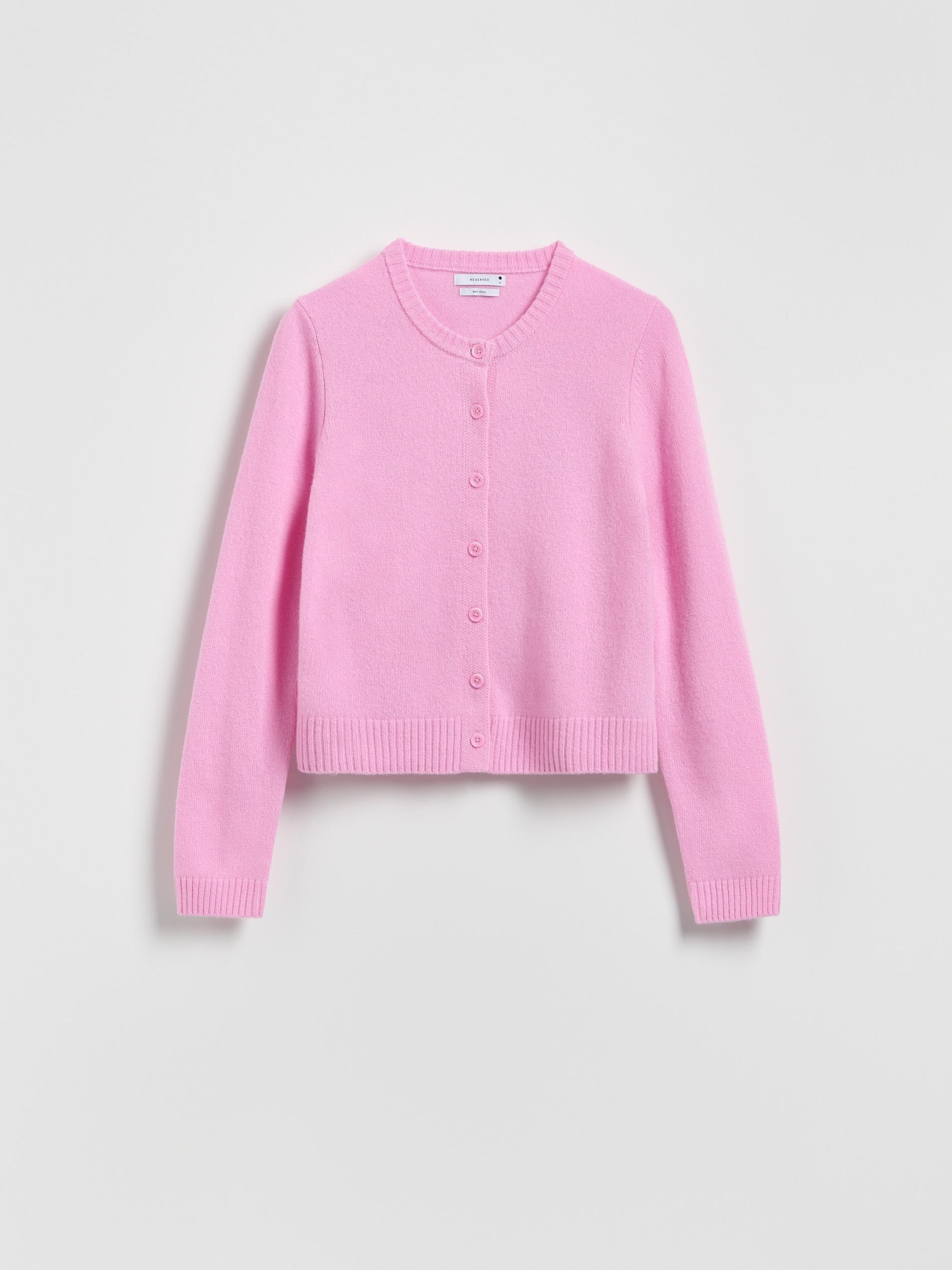 Pink Wool Cardigan, Pink, large image number 4