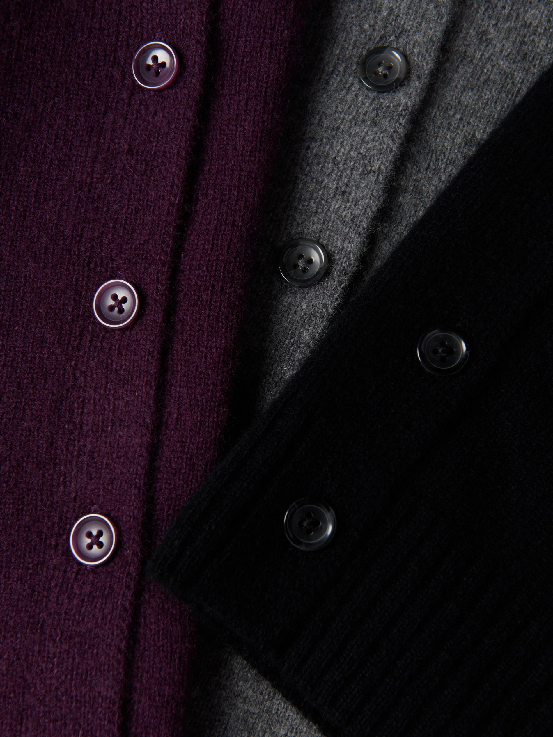 Grey Wool Cardigan, Grey, large image number 5