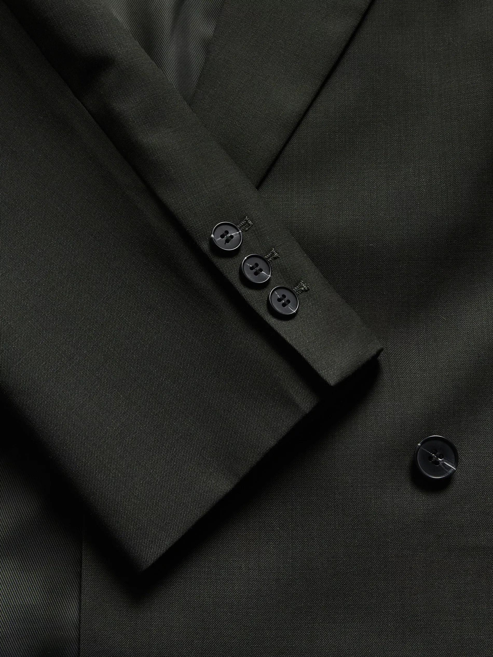 Green Wool Blend Blazer, Green, large image number 5