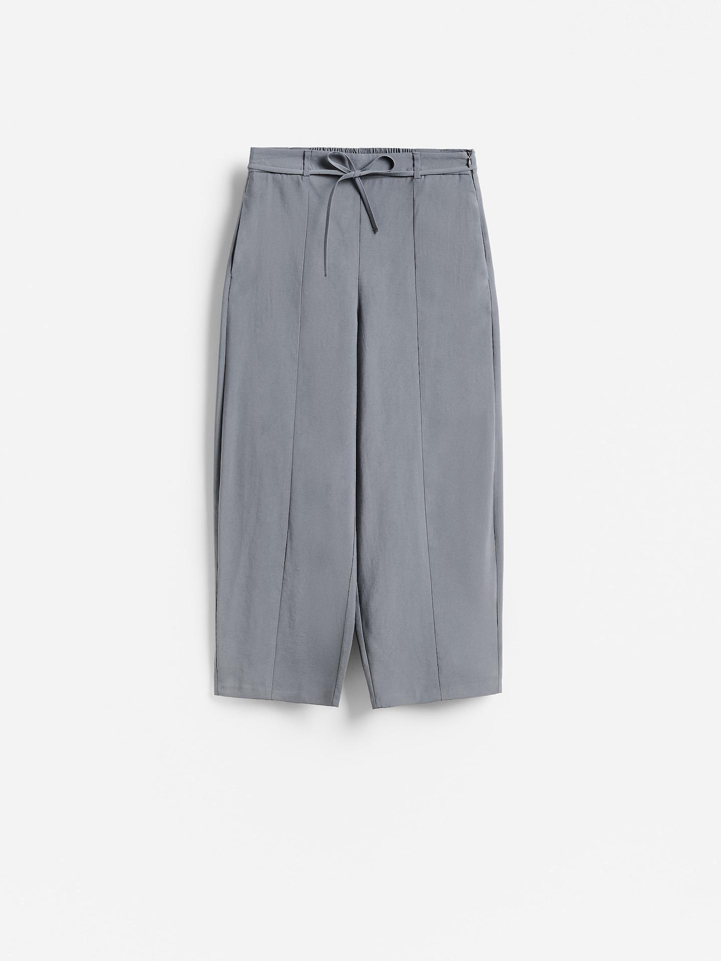 Grey Barrel Leg Trousers, Grey, large image number 3
